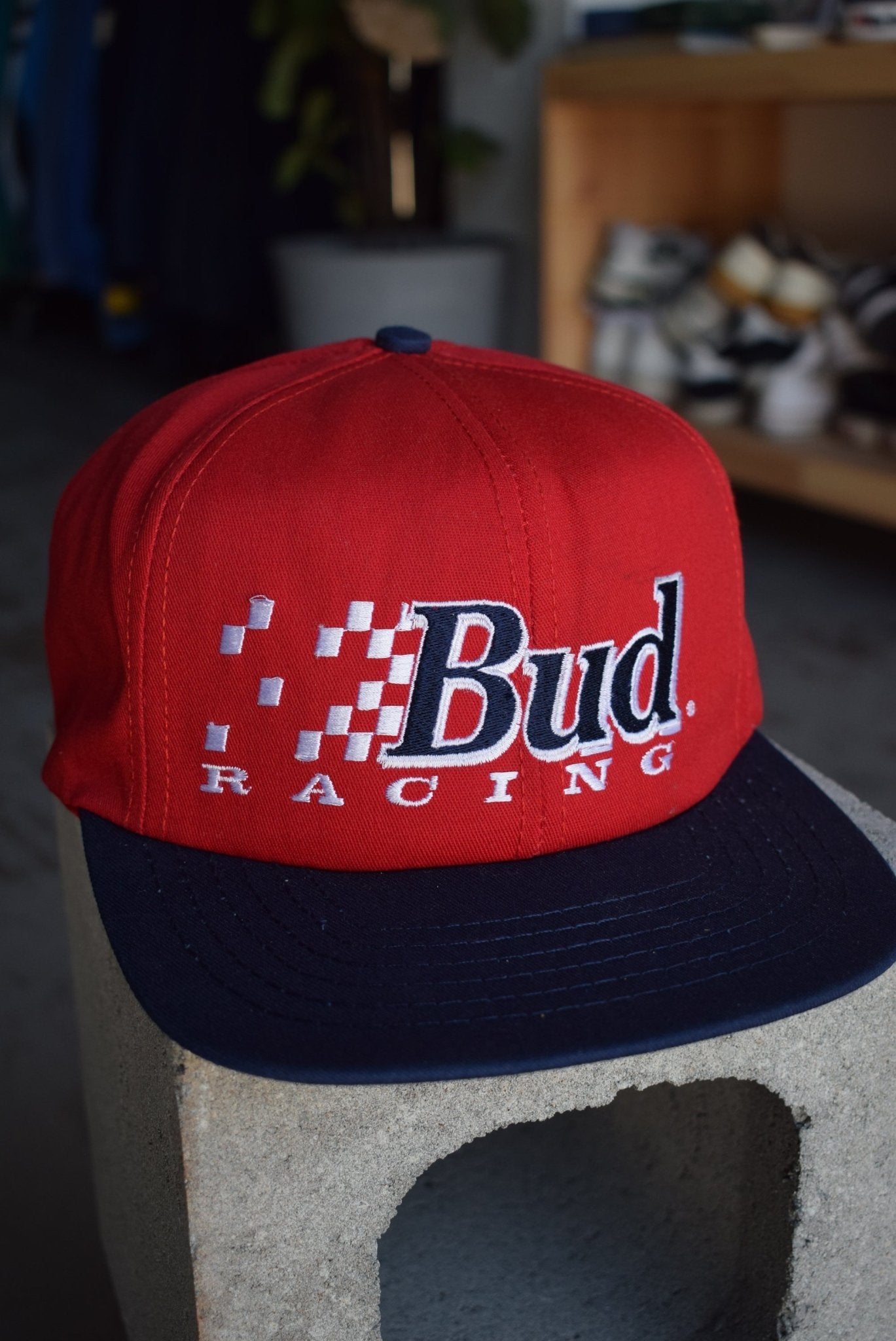 Vintage Budweiser Racing Embroidered Hat - Retrospective Store