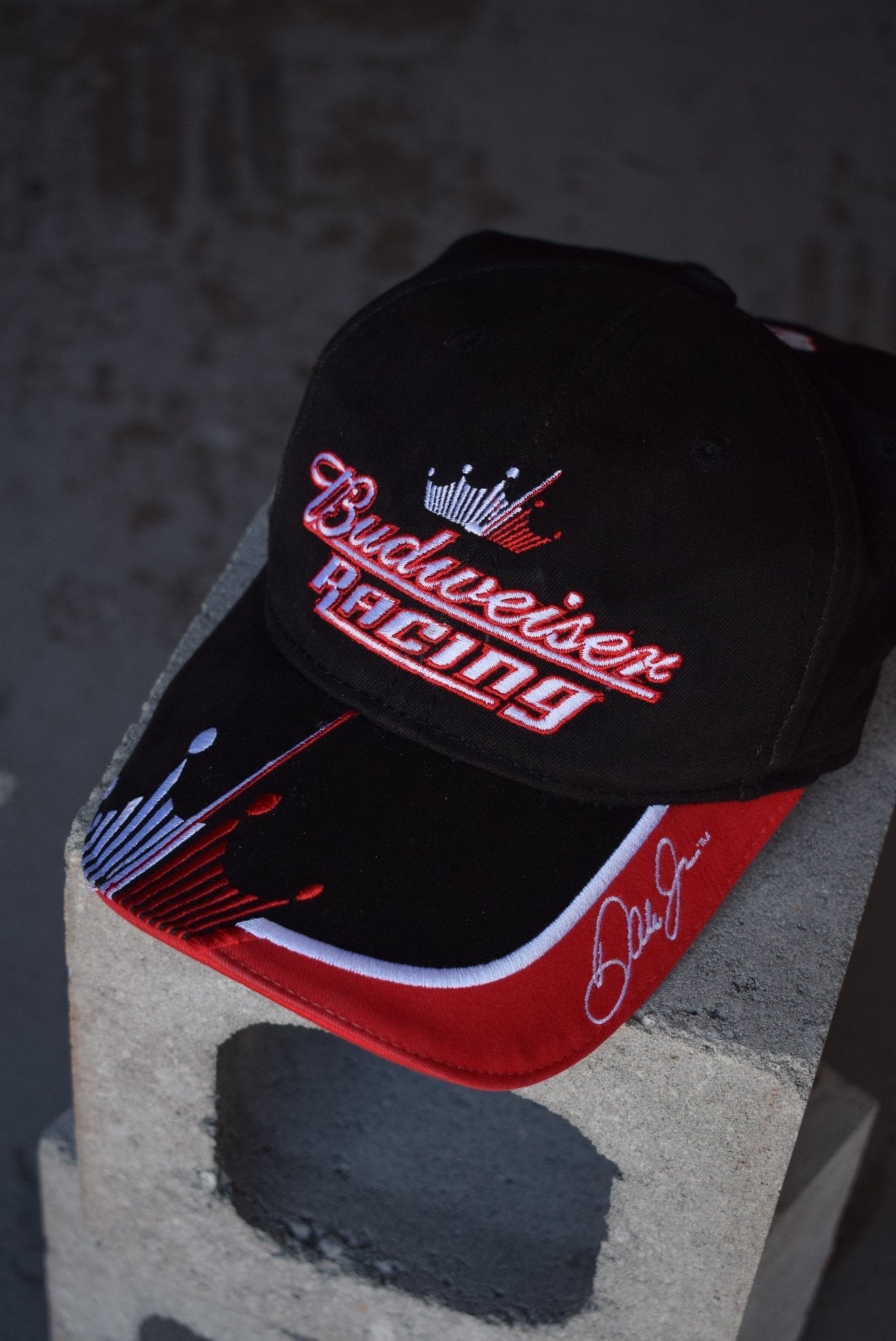 Vintage Budweiser Racing Embroidered Hat - Retrospective Store