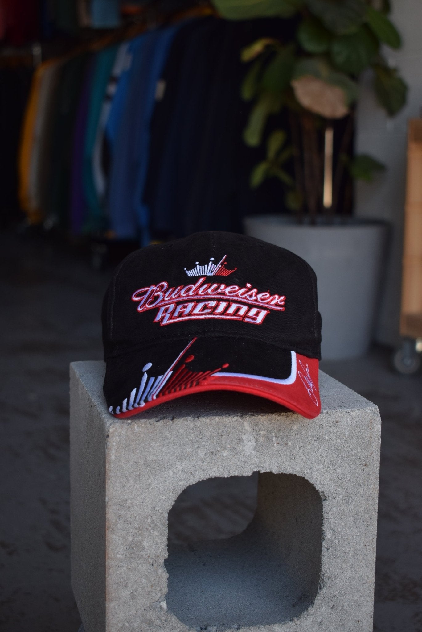 Vintage Budweiser Racing Embroidered Hat - Retrospective Store