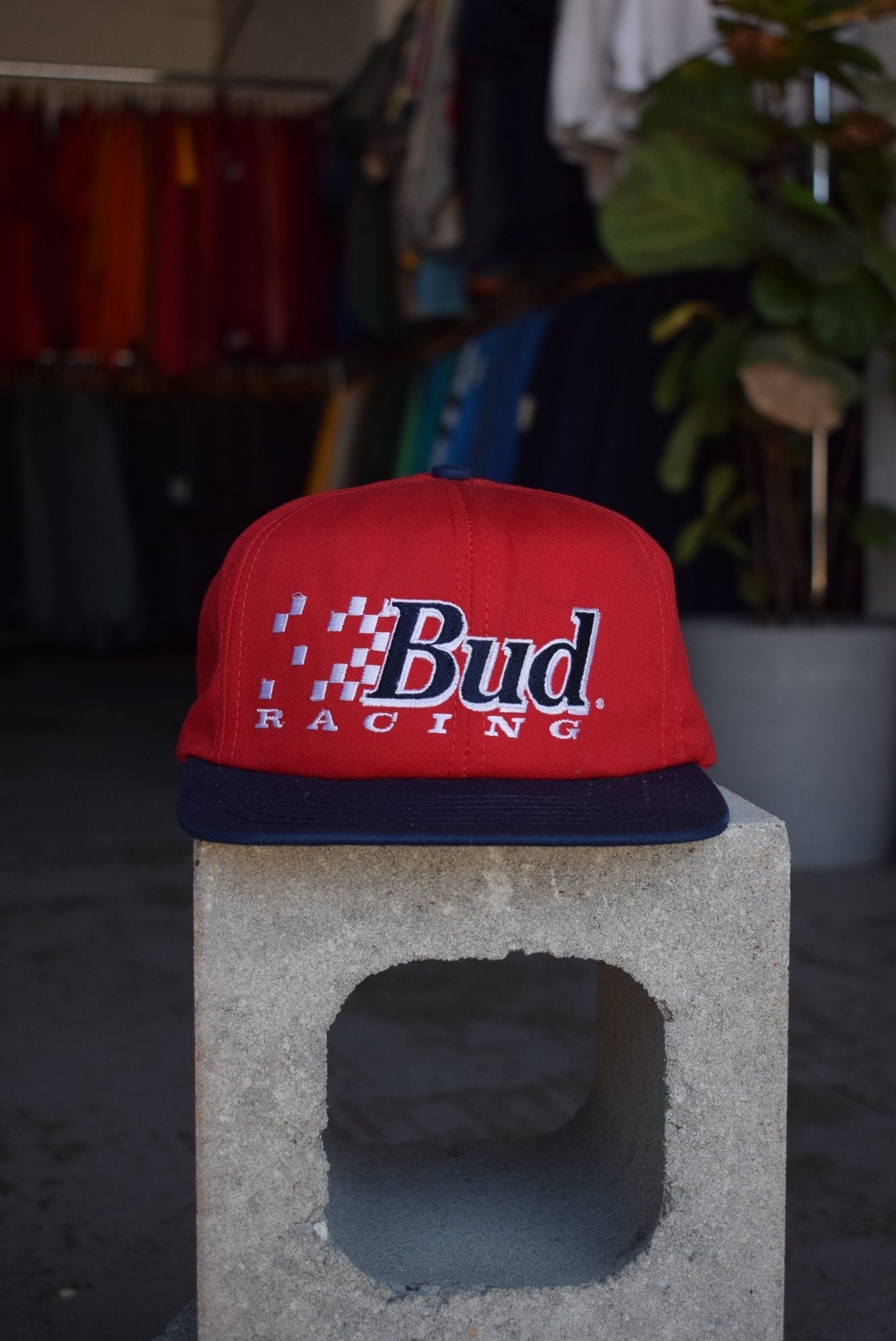 Vintage Budweiser Racing Embroidered Hat - Retrospective Store