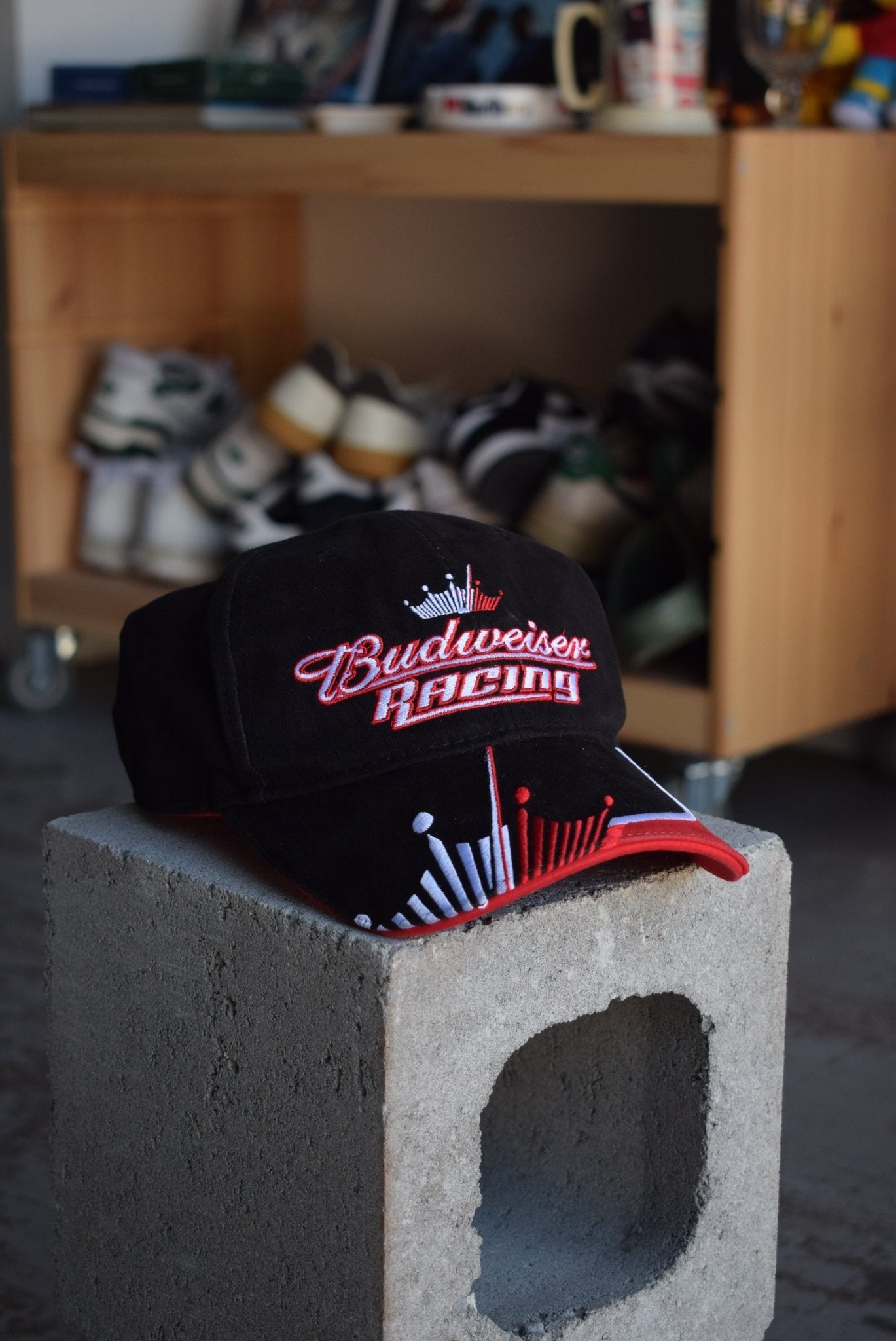 Vintage Budweiser Racing Embroidered Hat - Retrospective Store