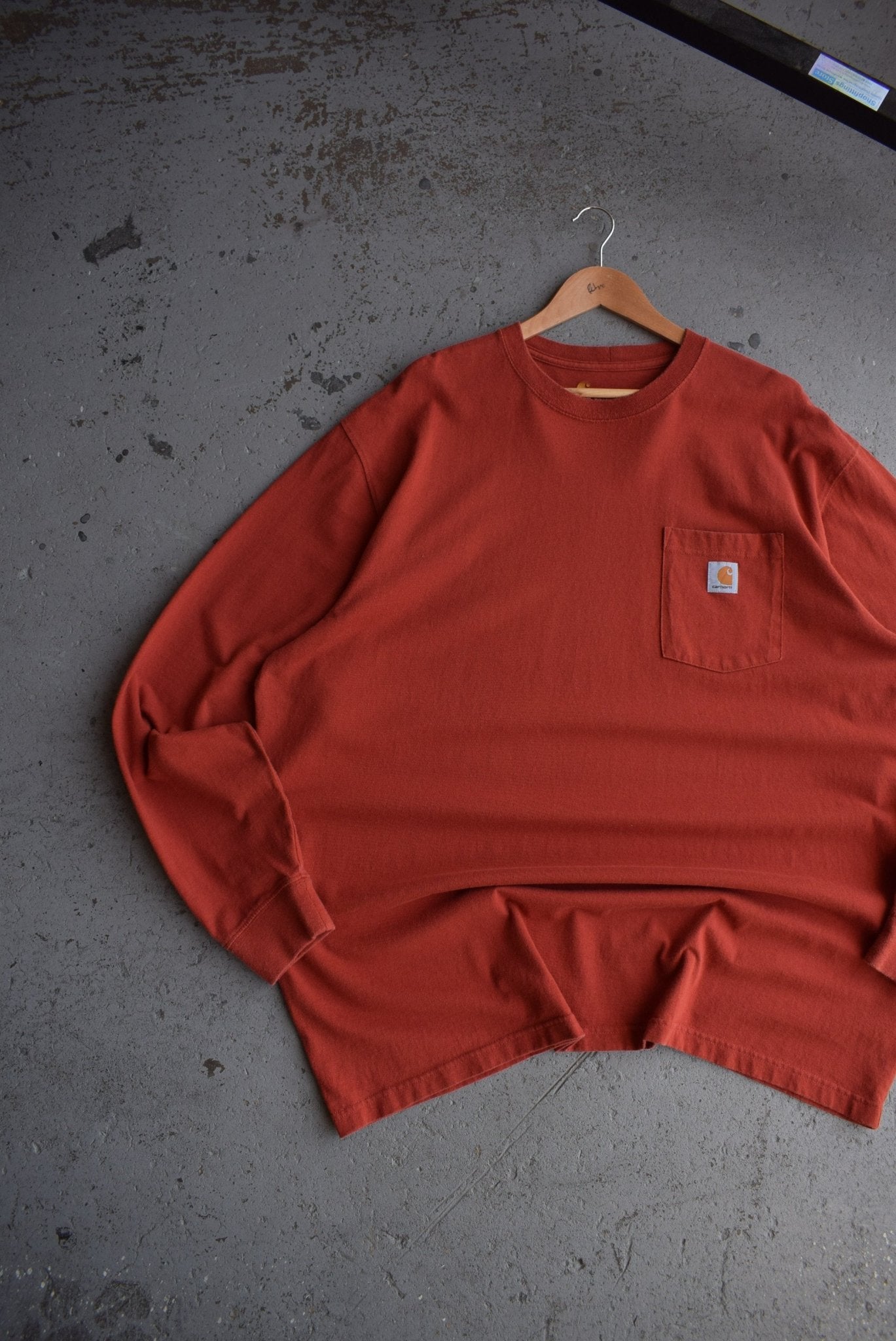 Vintage Carhartt Classic Logo Long Sleeve Tee (3XL) - Retrospective Store