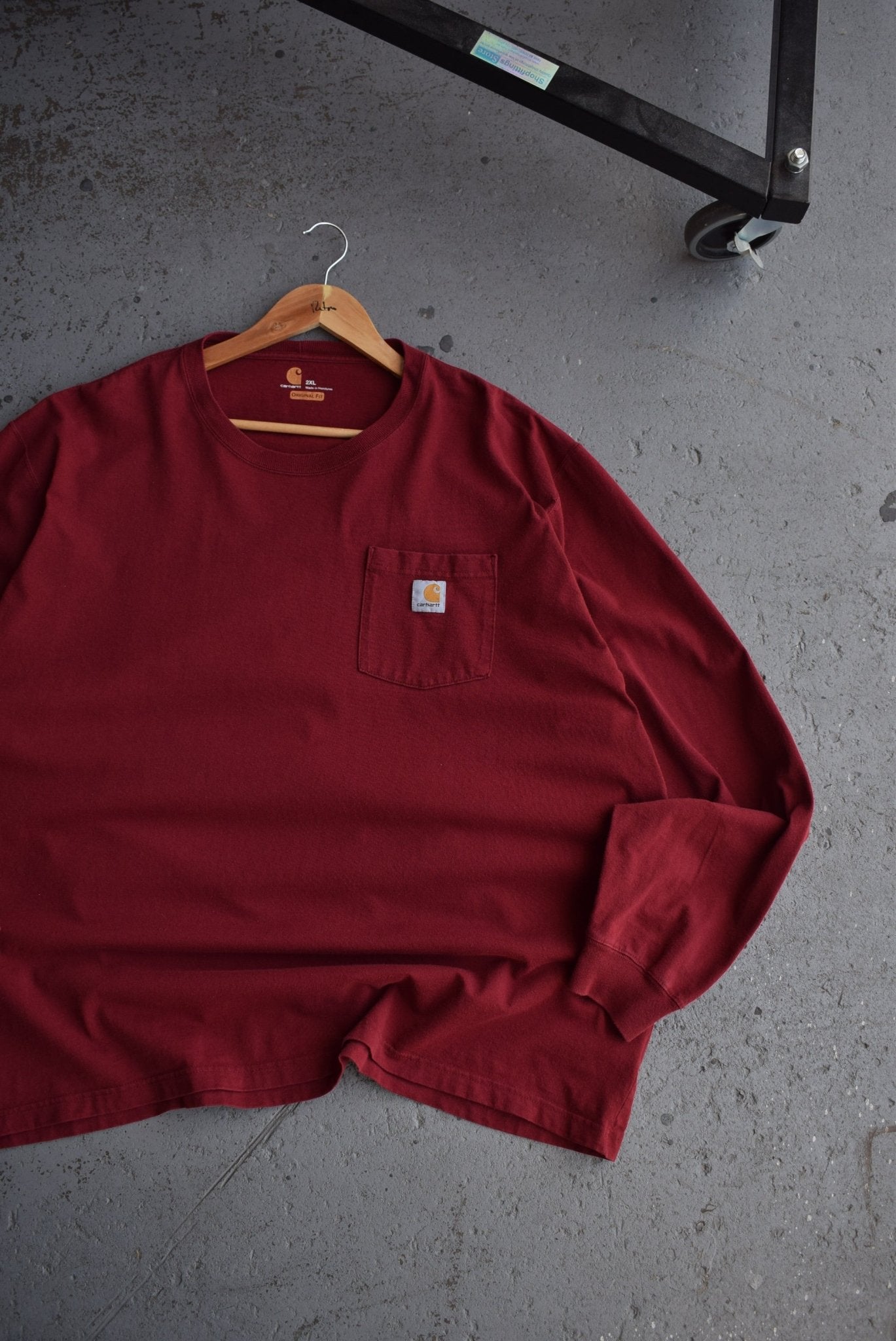 Vintage Carhartt Classic Logo Long Sleeve Tee (3XL) - Retrospective Store