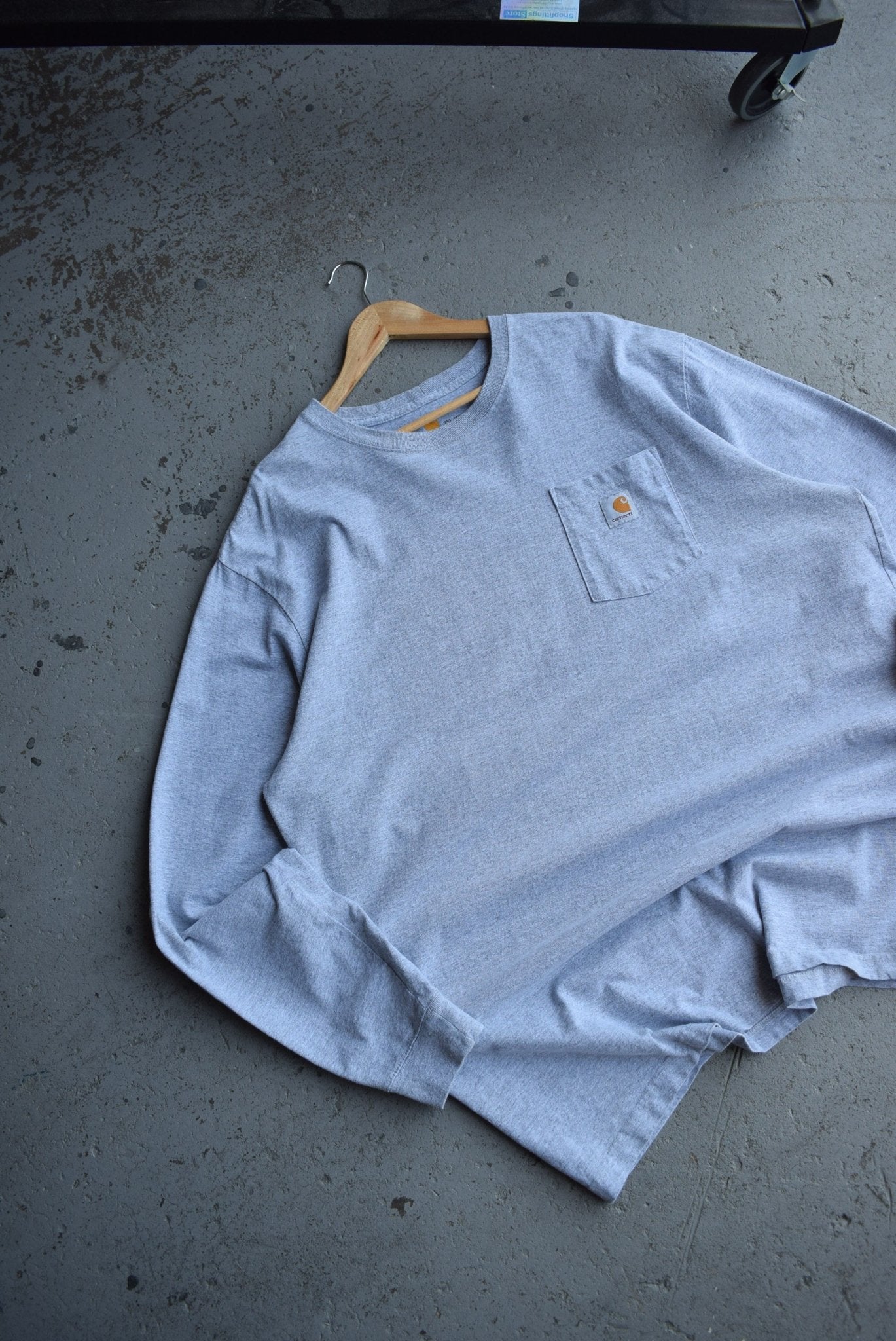 Vintage Carhartt Classic Logo Long Sleeve Tee (3XL) - Retrospective Store