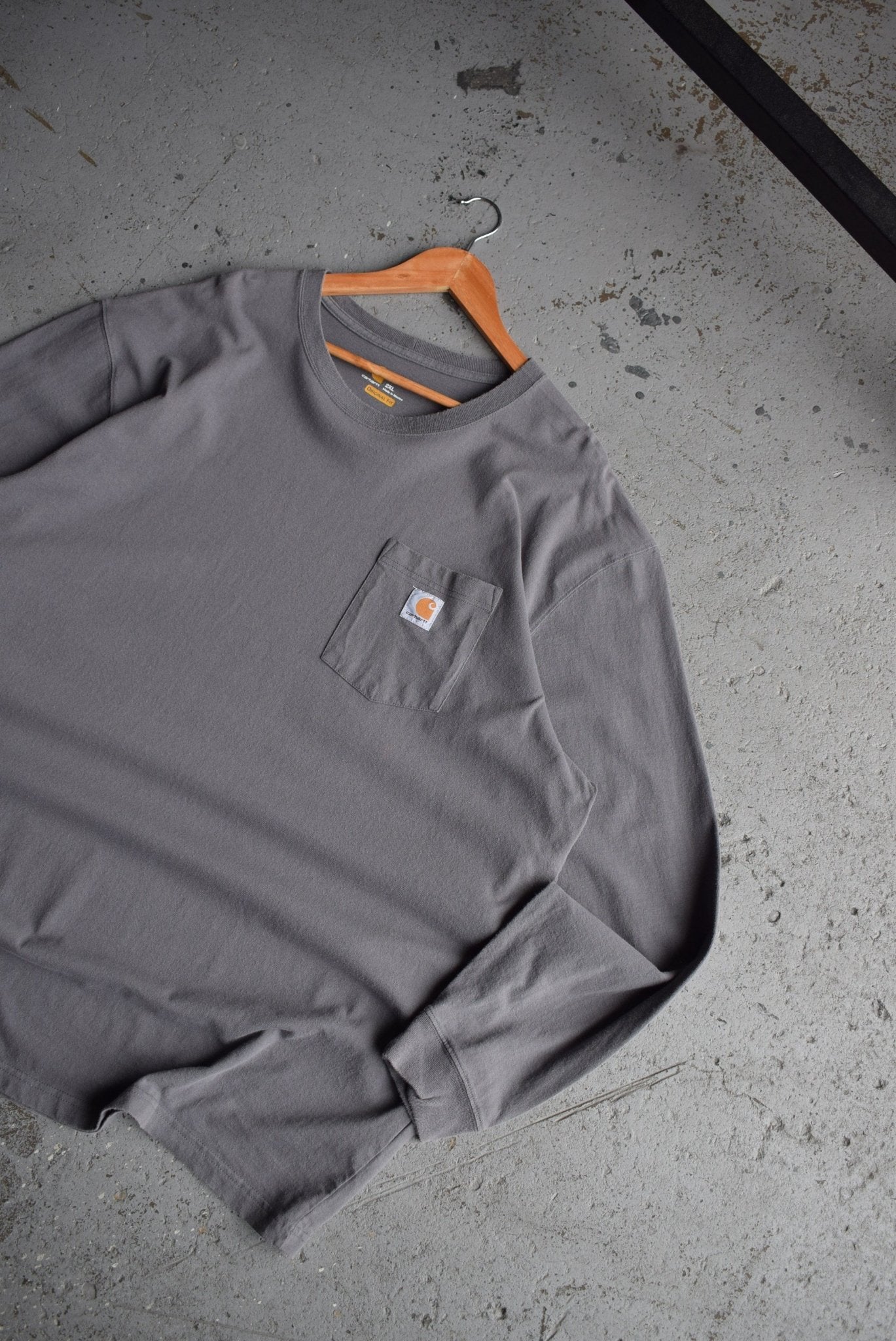 Vintage Carhartt Classic Logo Long Sleeve Tee (3XL) - Retrospective Store