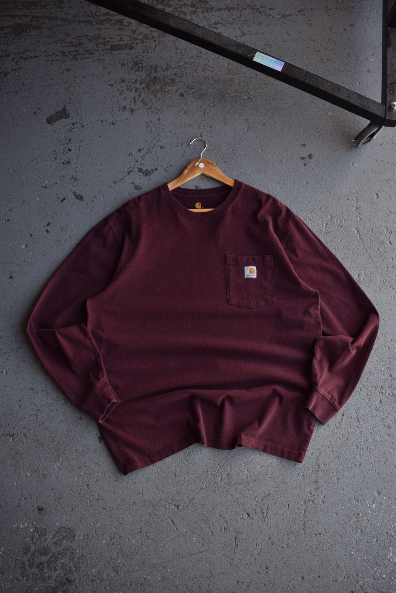 Vintage Carhartt Classic Logo Long Sleeve Tee (XL) - Retrospective Store