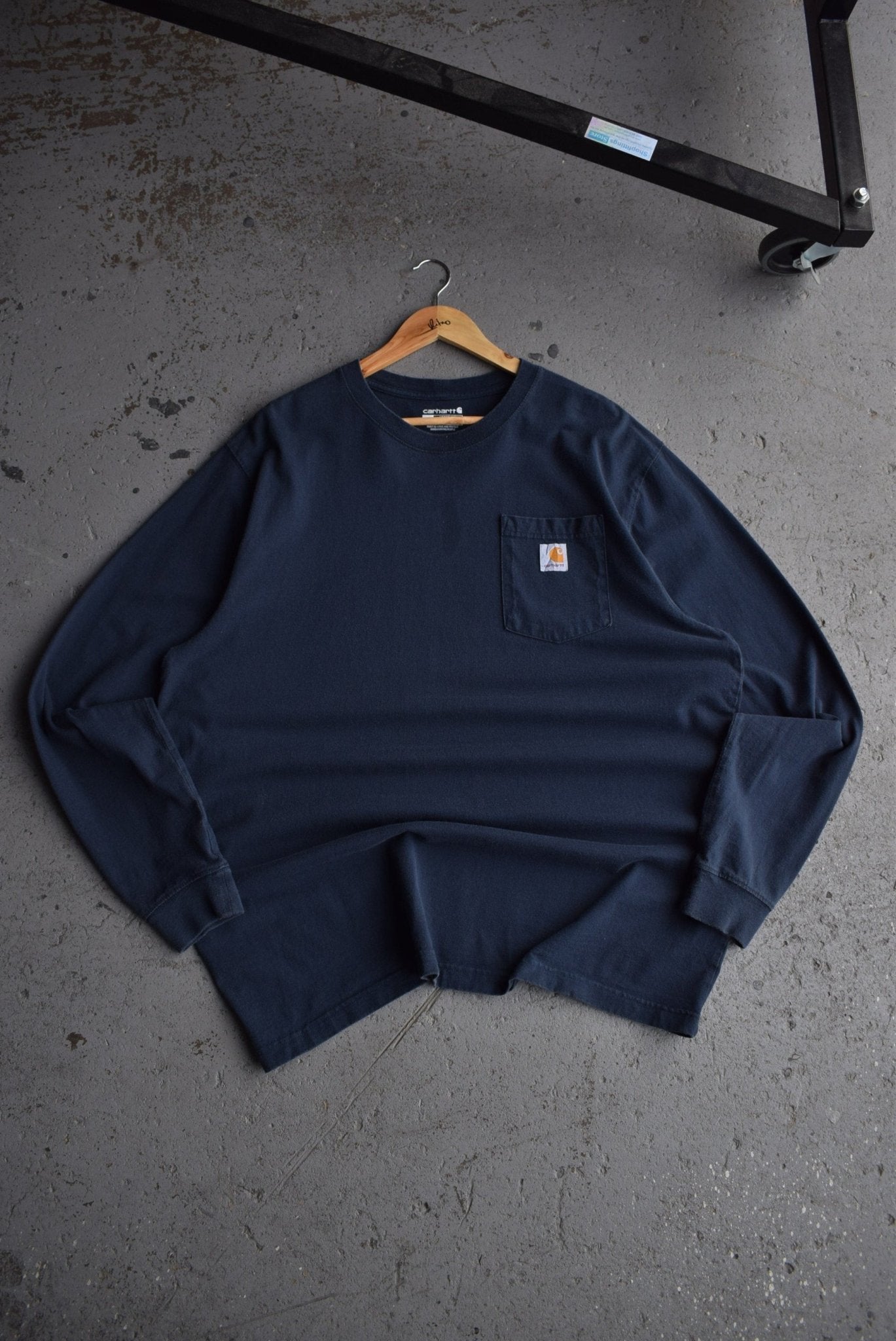 Vintage Carhartt Classic Logo Long Sleeve Tee (XXL) - Retrospective Store