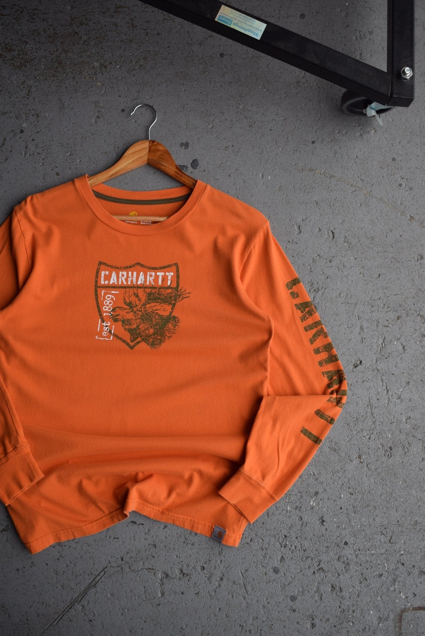 Vintage Carhartt Spellout Long Sleeve Tee (S/M) - Retrospective Store