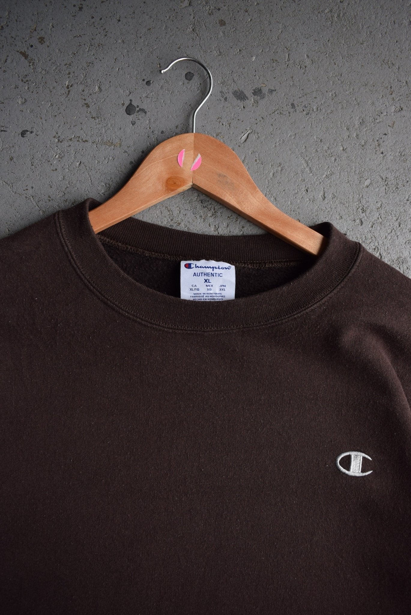 Vintage Champion Classic Logo Embroidered Crewneck (XL) - Retrospective Store