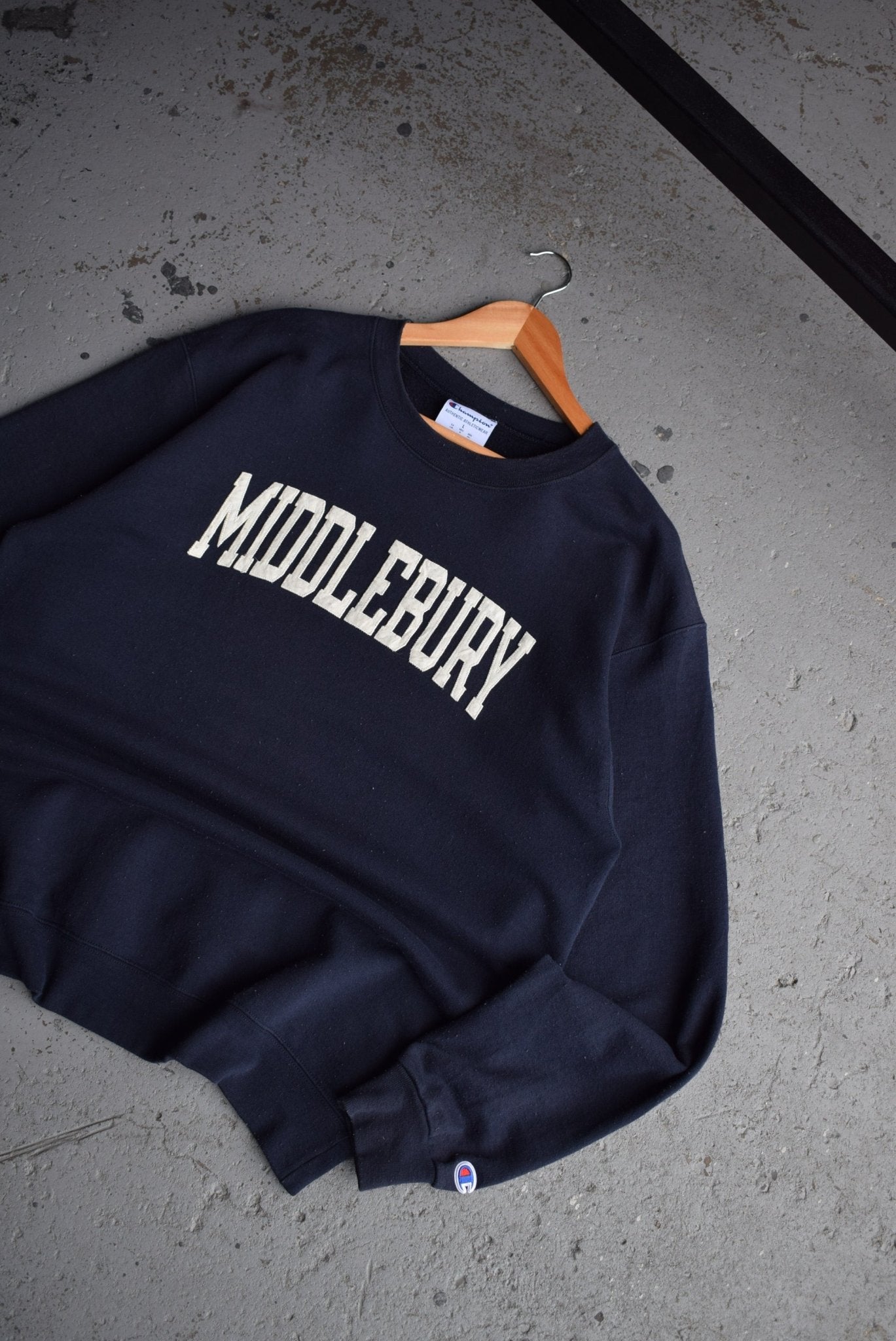 Vintage Champion x Middleburn College Embroidered Crewneck (L) - Retrospective Store