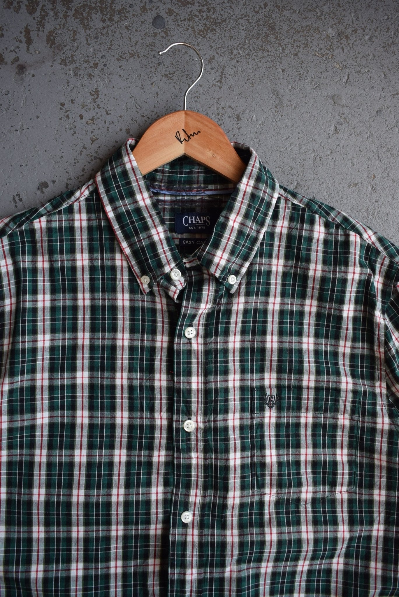 Vintage Chaps Ralph Lauren Cropped Button Up (L) - Retrospective Store