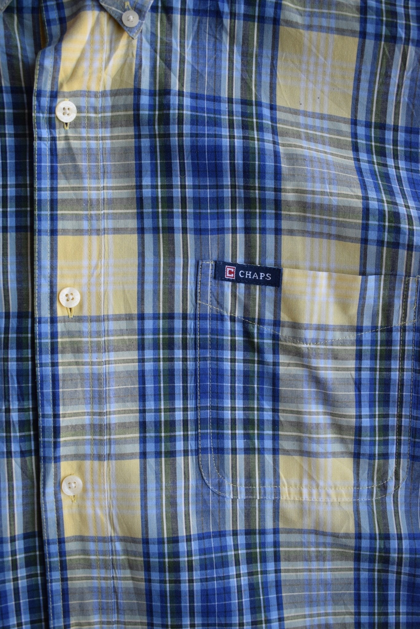 Vintage Chaps Ralph Lauren Cropped Button Up (XL/XXL) - Retrospective Store