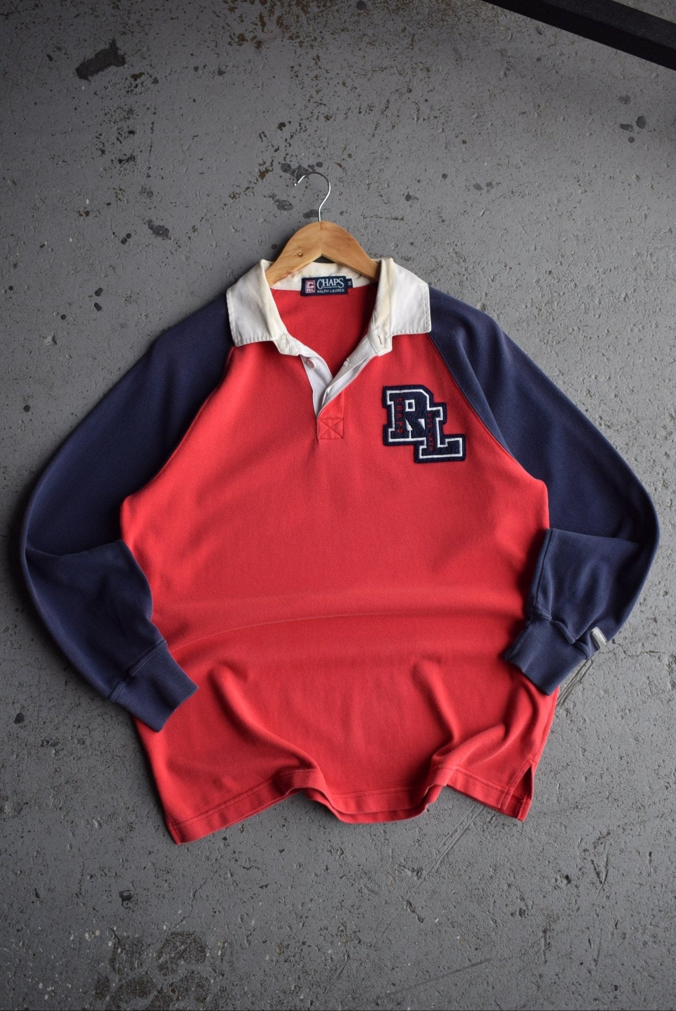 Vintage Chaps Ralph Lauren Embroidered Rugby Polo (M) - Retrospective Store