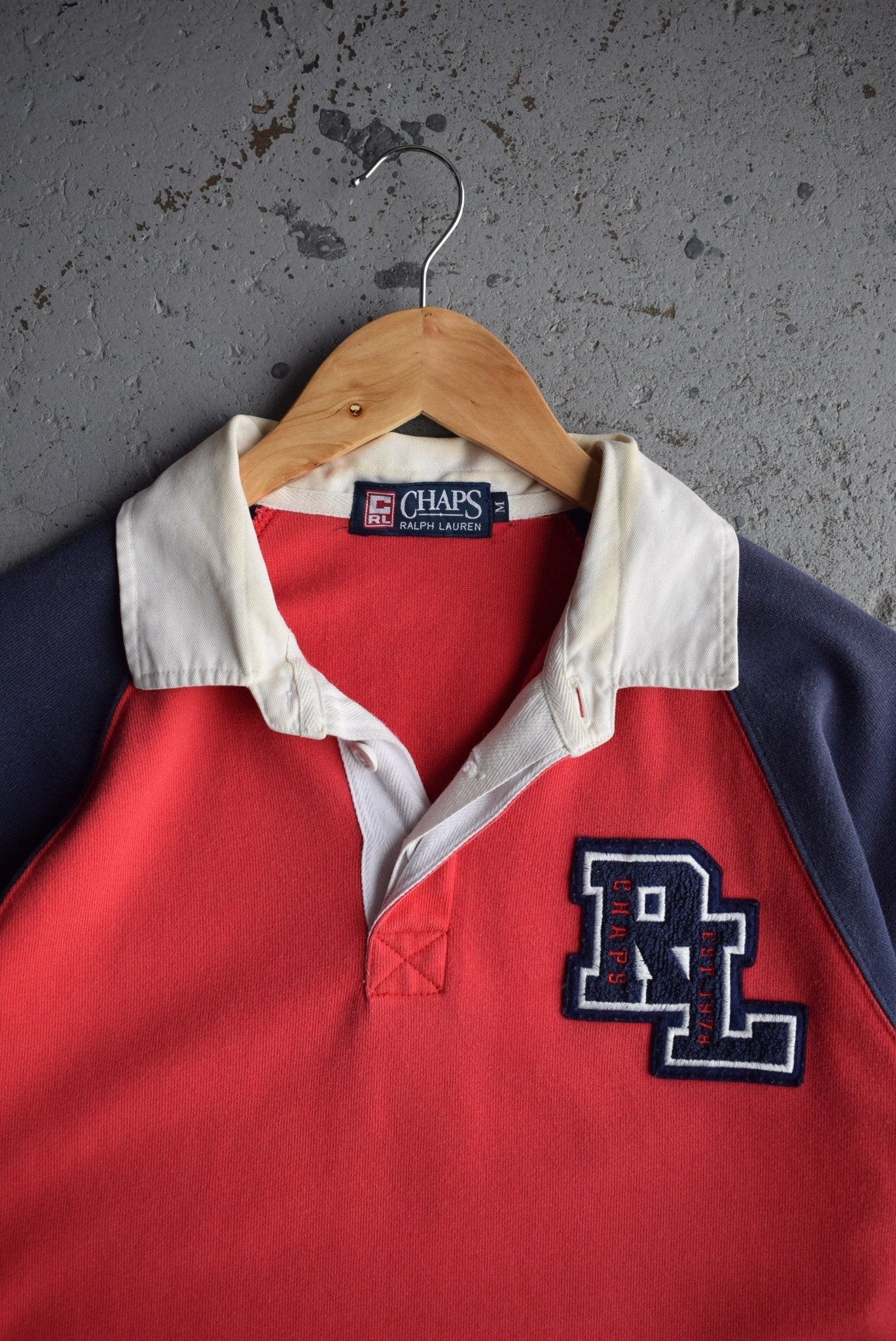 Vintage Chaps Ralph Lauren Embroidered Rugby Polo (M) - Retrospective Store