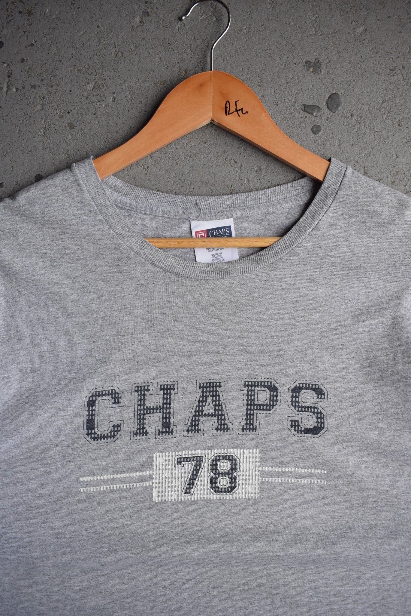 Vintage Chaps Ralph Lauren Spellout Tee (L) - Retrospective Store