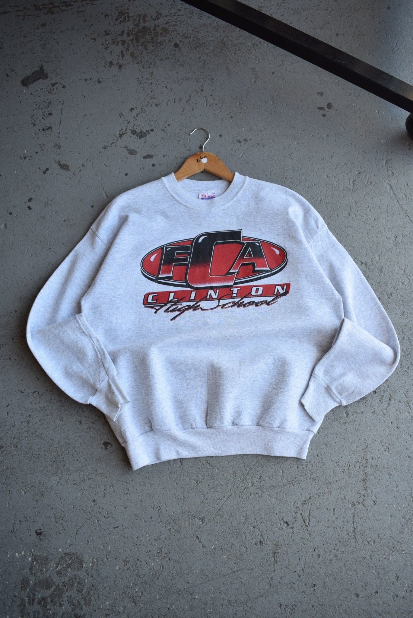Vintage Clinton High School Phil 4:13 Graphic Crewneck (M) - Retrospective Store