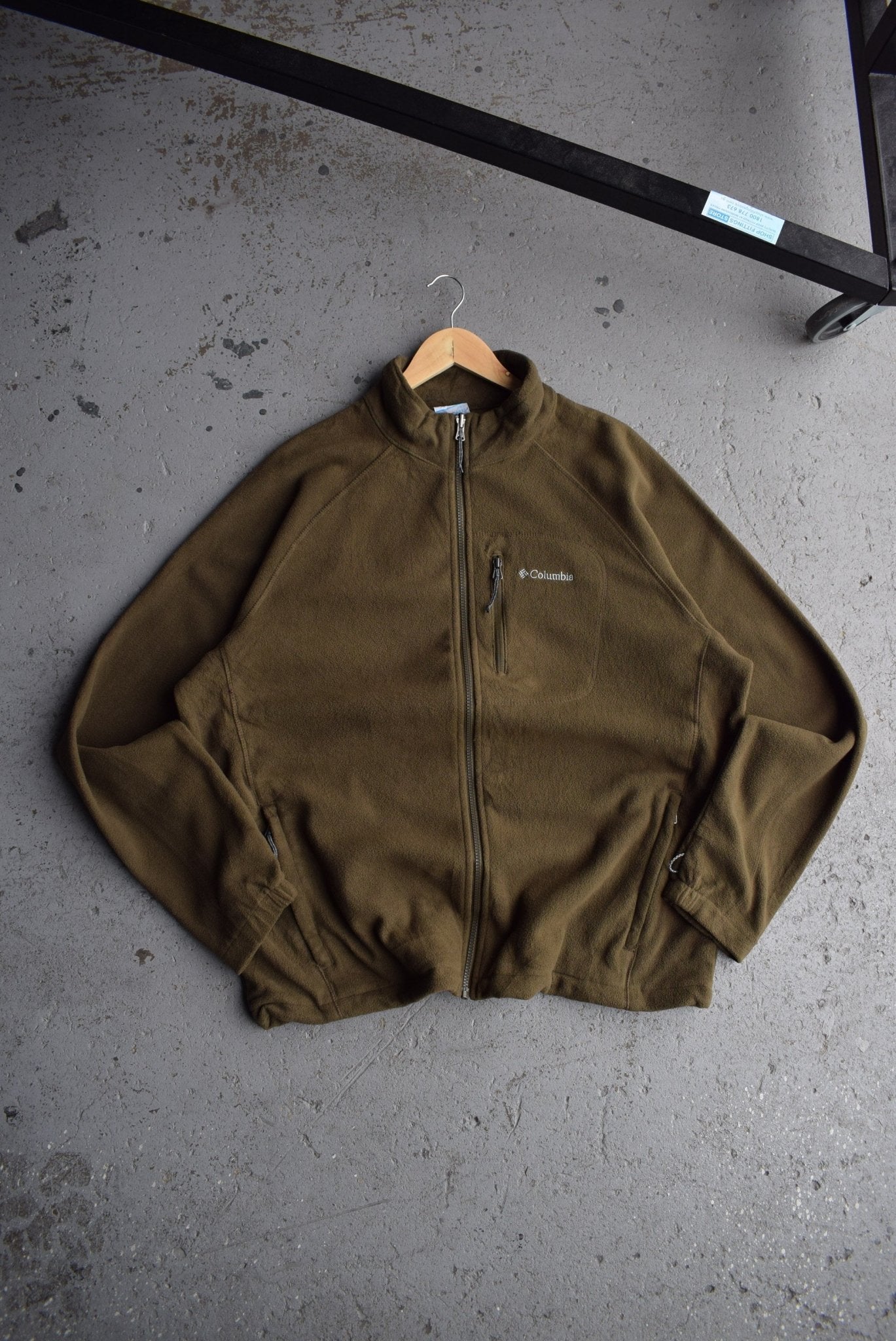 Vintage Columbia Classic Logo Embroidered Fleece Jacket (XL/XXL) - Retrospective Store