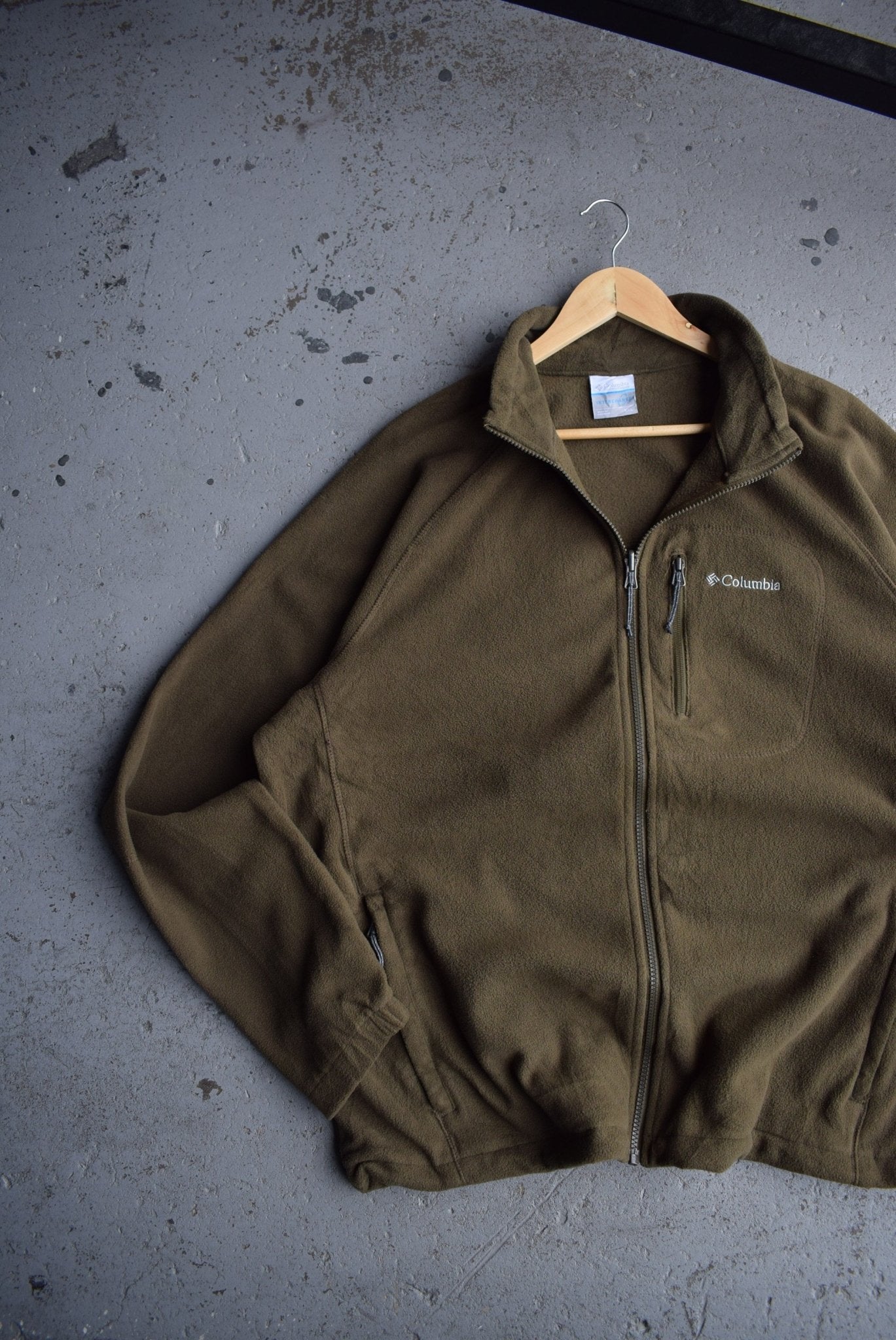 Vintage Columbia Classic Logo Embroidered Fleece Jacket (XL/XXL) - Retrospective Store