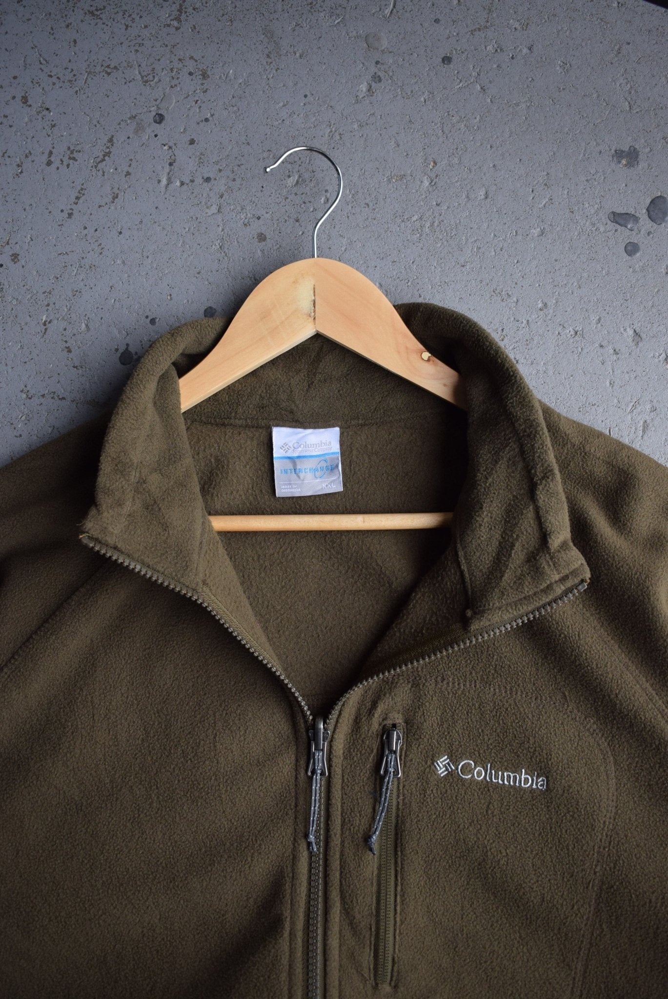 Vintage Columbia Classic Logo Embroidered Fleece Jacket (XL/XXL) - Retrospective Store