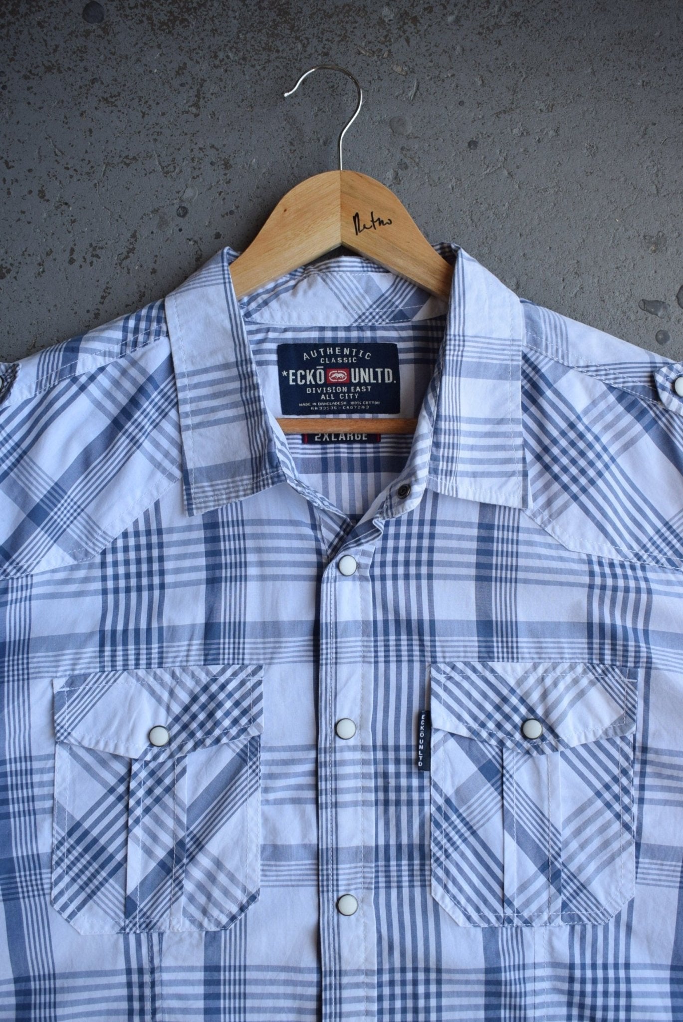 Vintage Ecko Unltd Cropped Button Up (XL/XXL) - Retrospective Store