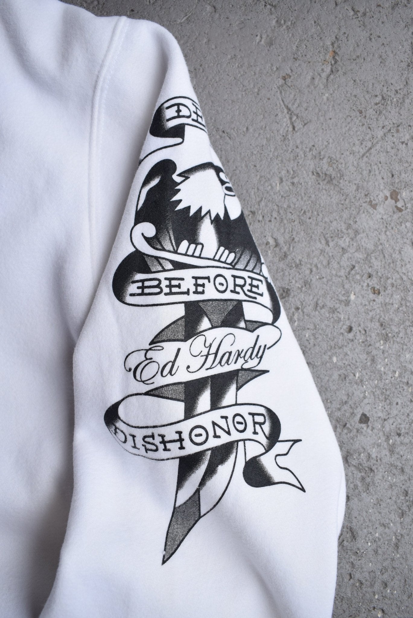 Vintage Ed Hardy Graphic Full - Zip Hoodie (XL/XXL) - Retrospective Store