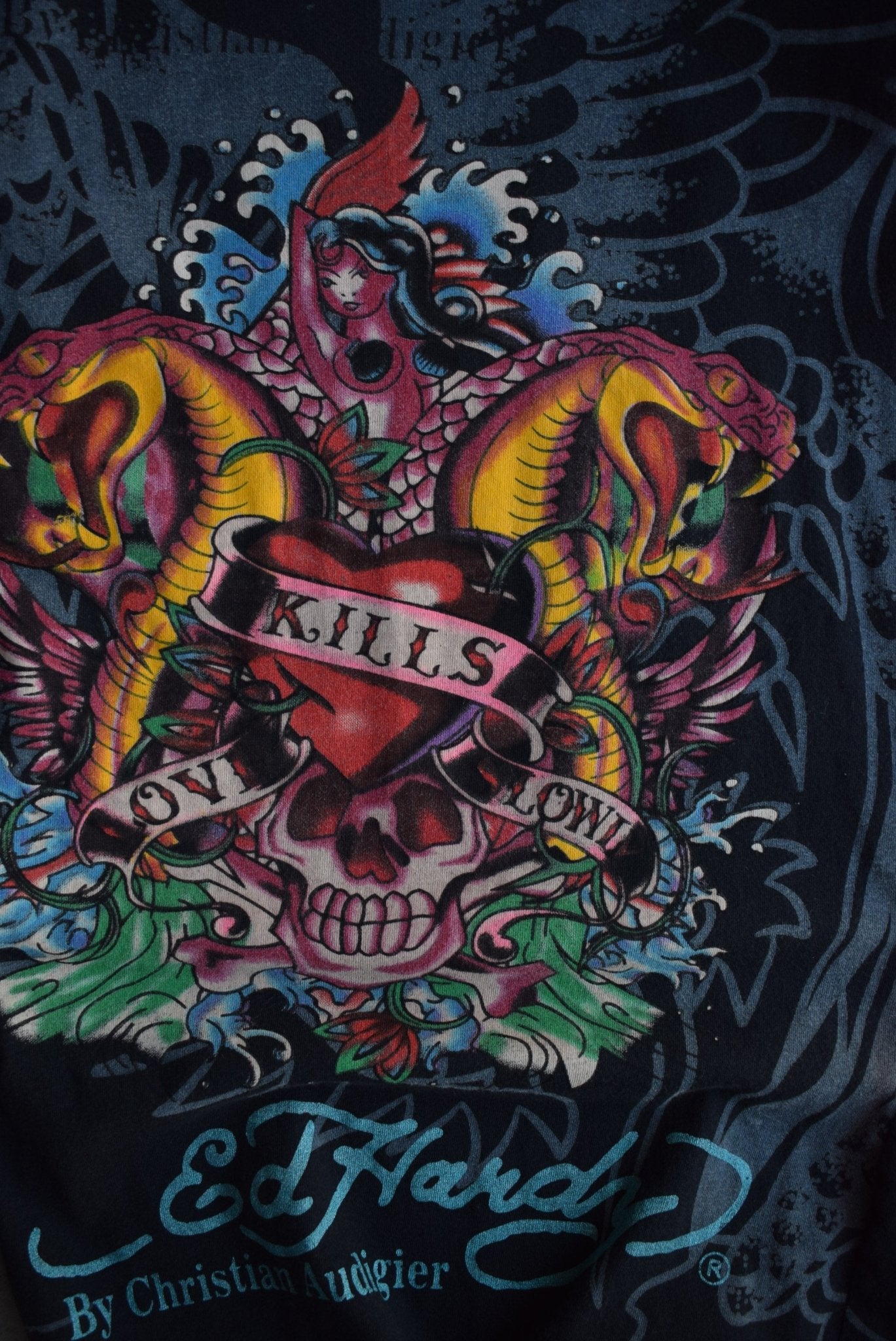 Vintage Ed Hardy Graphic Long Sleeve Tee (Women's S) - Retrospective Store