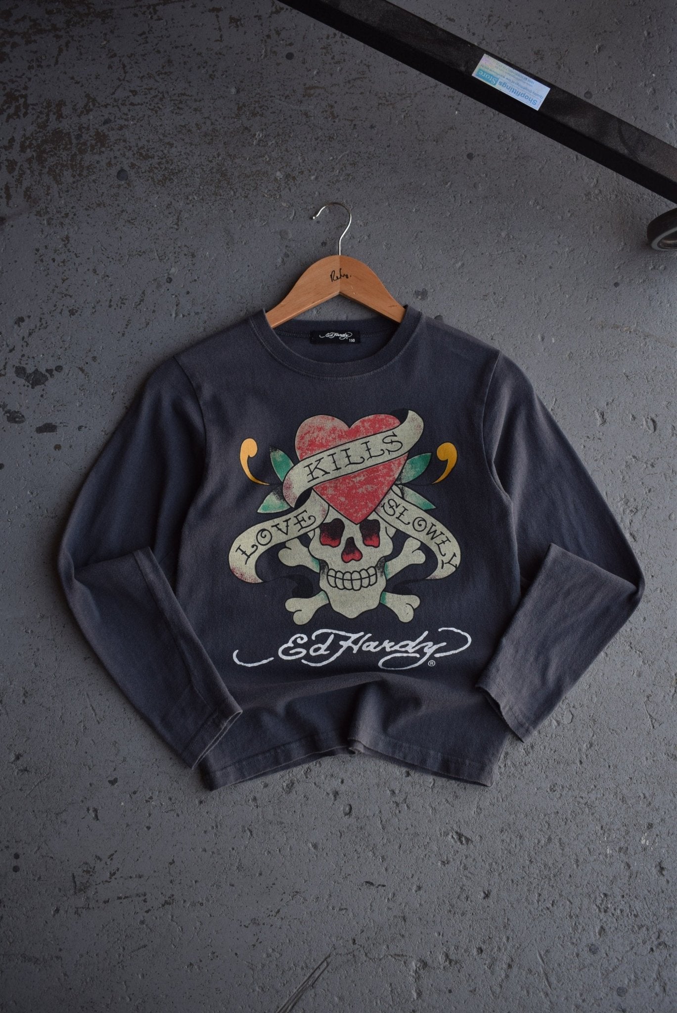 Vintage Ed Hardy Graphic Long Sleeve Tee (XS) - Retrospective Store