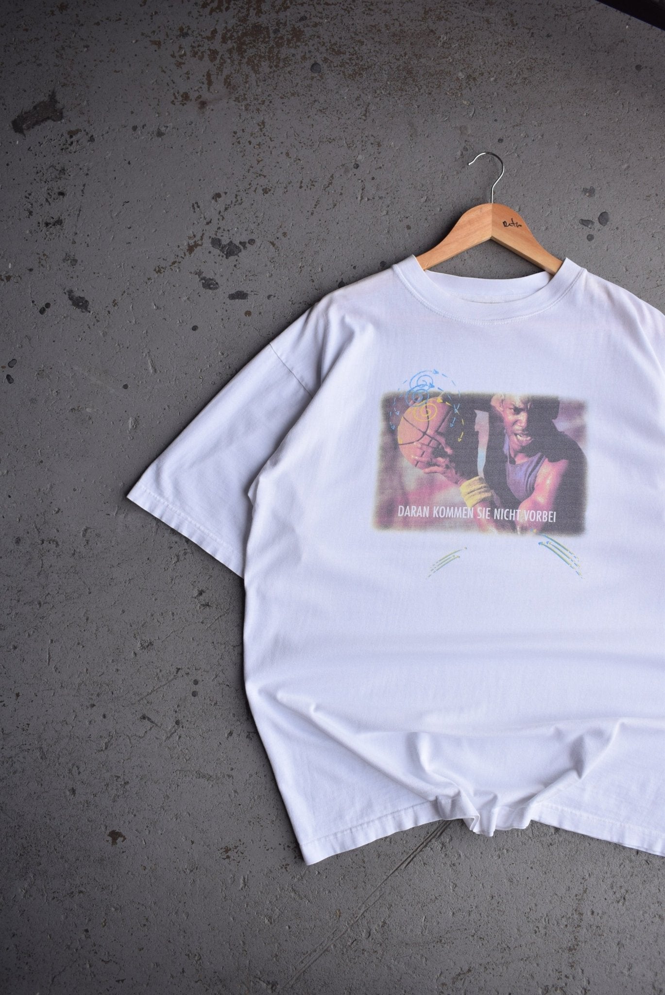 Vintage German Basketball Graphic Tee (XL) - Retrospective Store