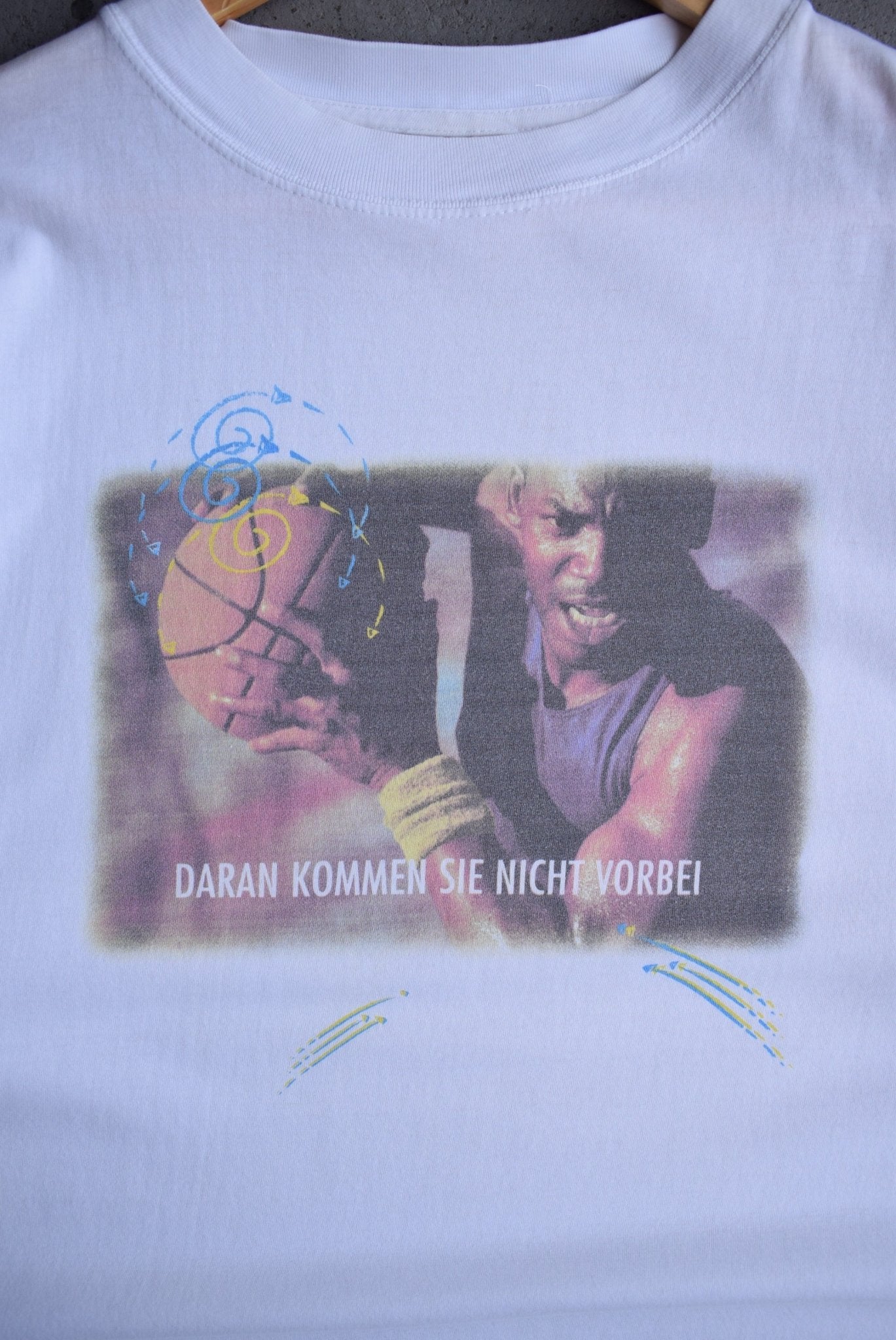 Vintage German Basketball Graphic Tee (XL) - Retrospective Store