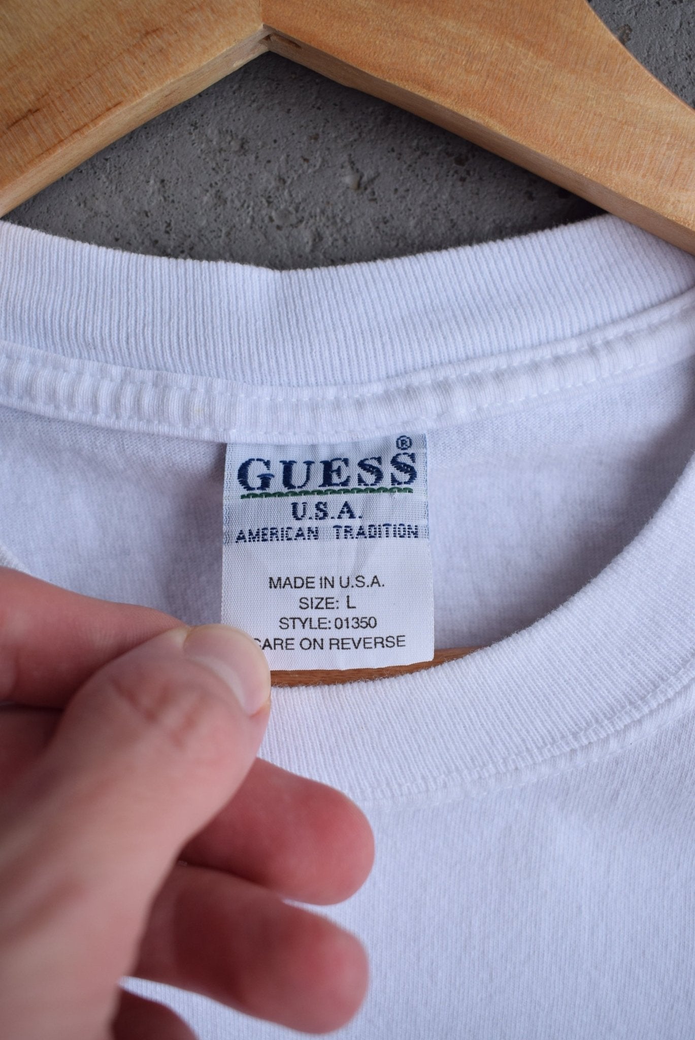 Vintage Guess Jeans Spellout Tee (M/L) - Retrospective Store