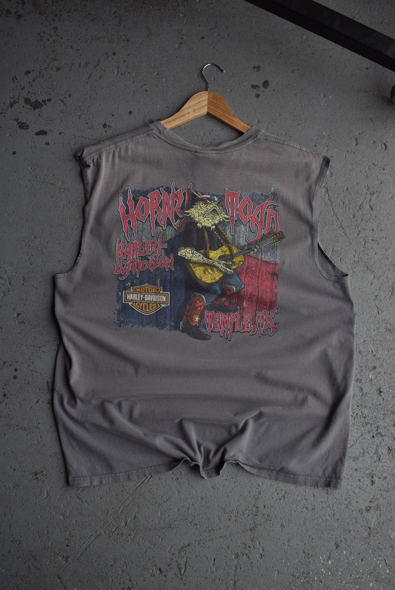 Vintage Harley Davidson 'Horny Toad' Pocket Tank (XL) - Retrospective Store