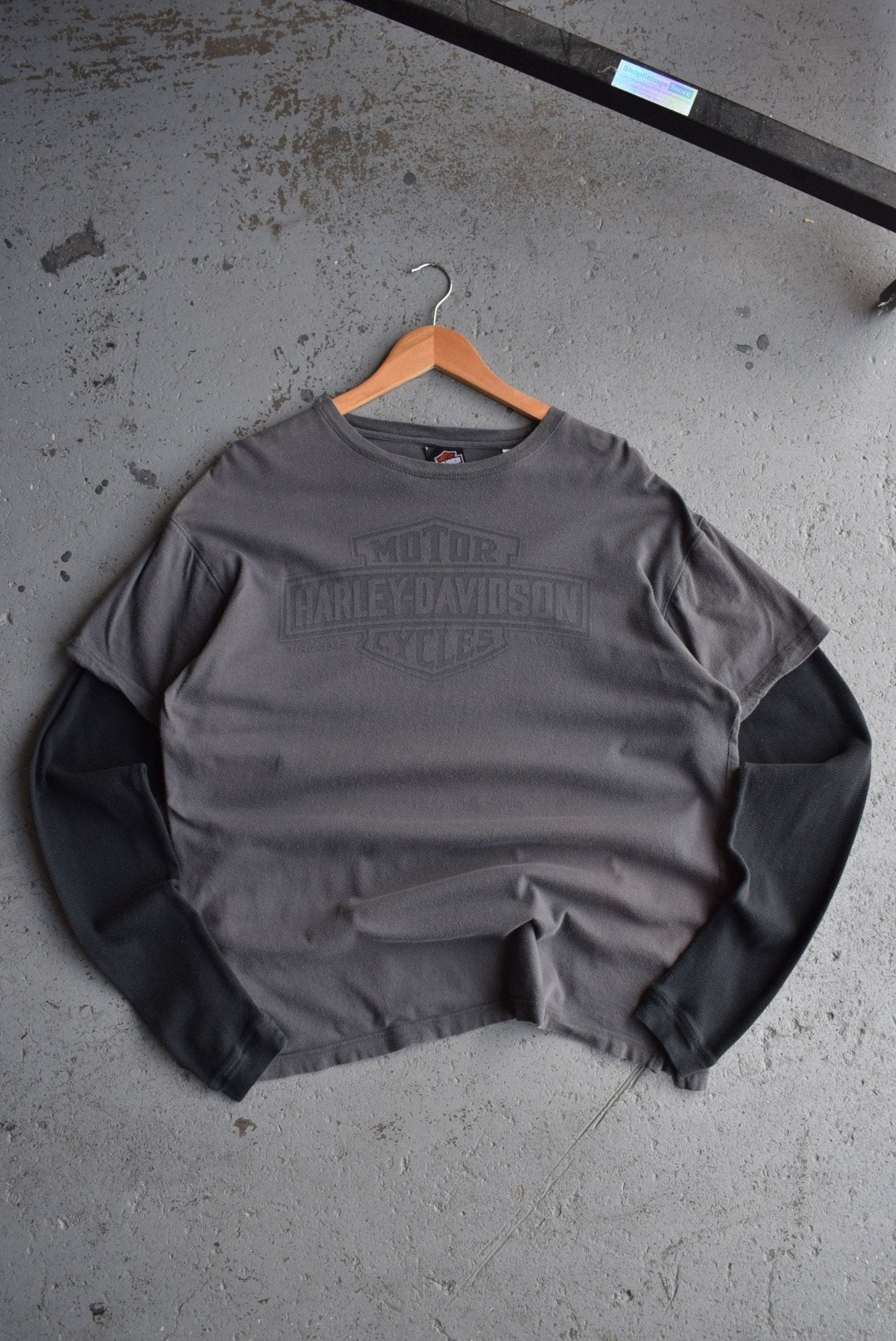 Vintage Harley Davidson Motorcycles Long Sleeve Tee (L) - Retrospective Store