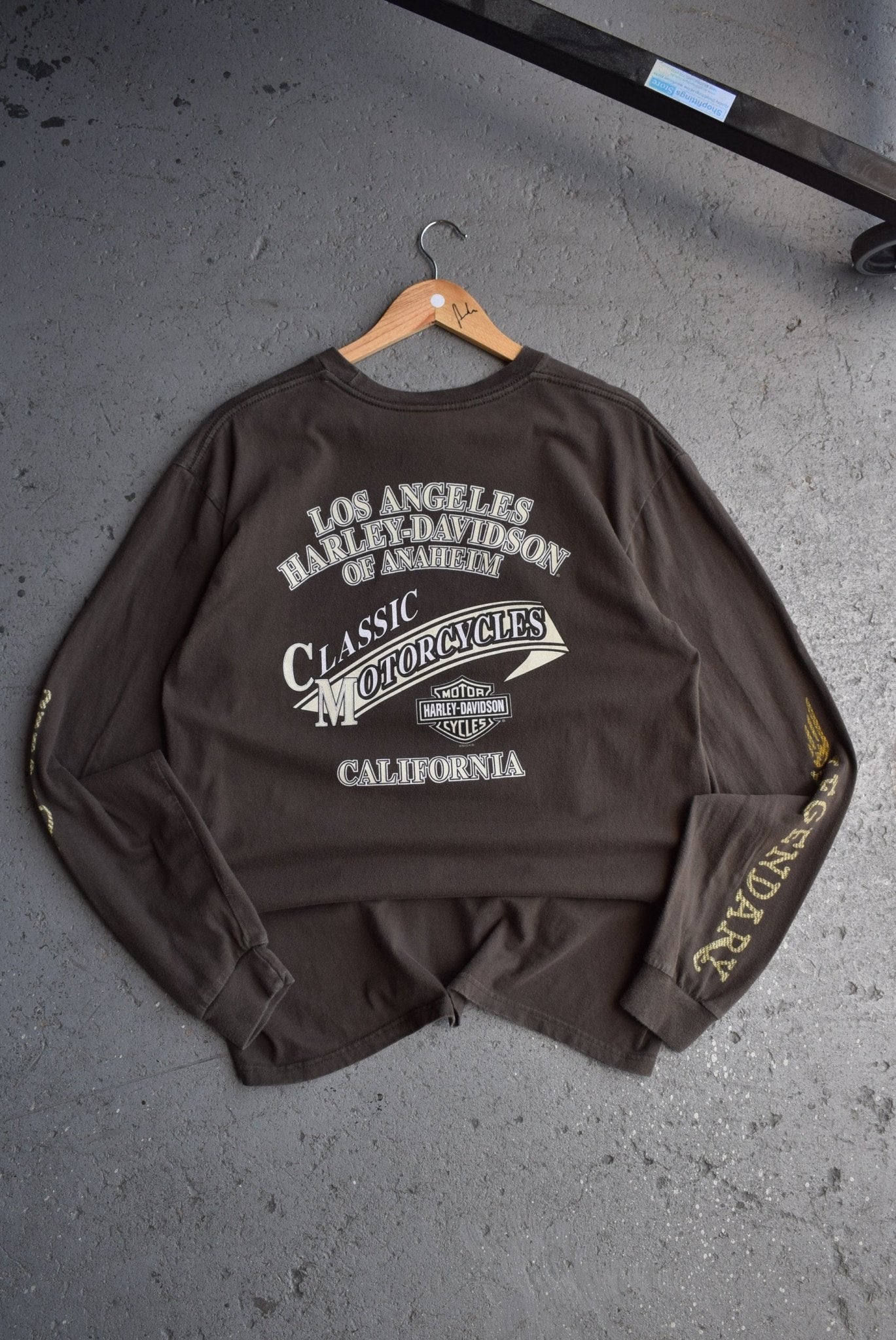 Vintage Harley Davidson Motorcycles Long Sleeve Tee (M/L) - Retrospective Store