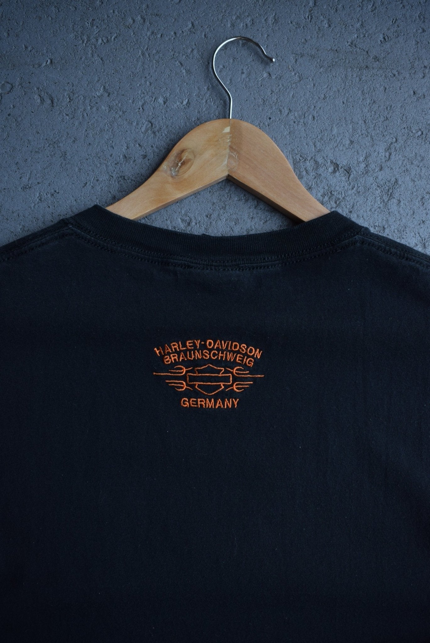 Vintage Harley Davidson Spellout Embroidered Tee (L) - Retrospective Store
