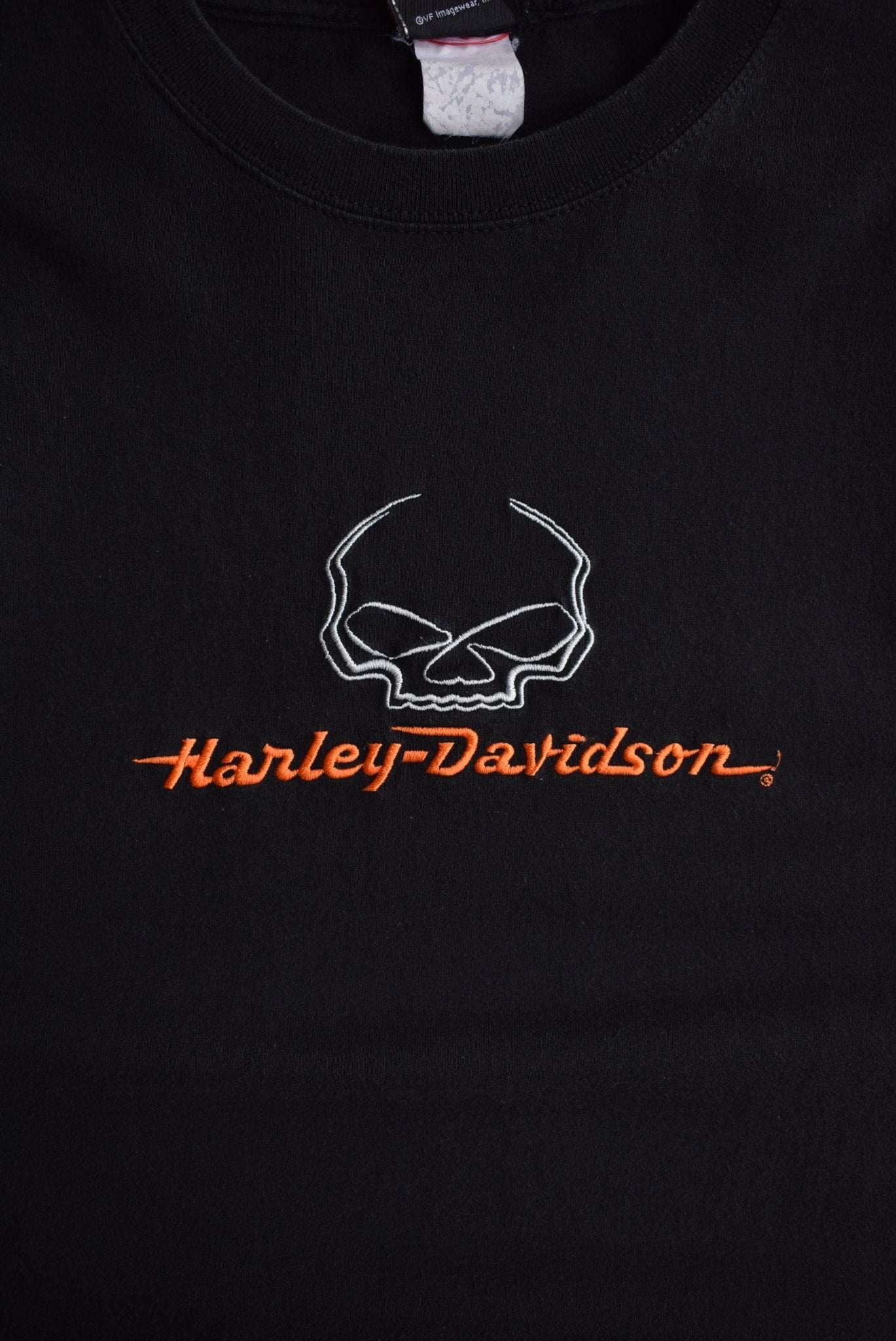 Vintage Harley Davidson Spellout Embroidered Tee (L) - Retrospective Store