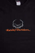 Vintage Harley Davidson Spellout Embroidered Tee (L) - Retrospective Store