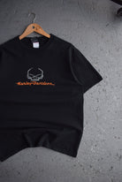 Vintage Harley Davidson Spellout Embroidered Tee (L) - Retrospective Store