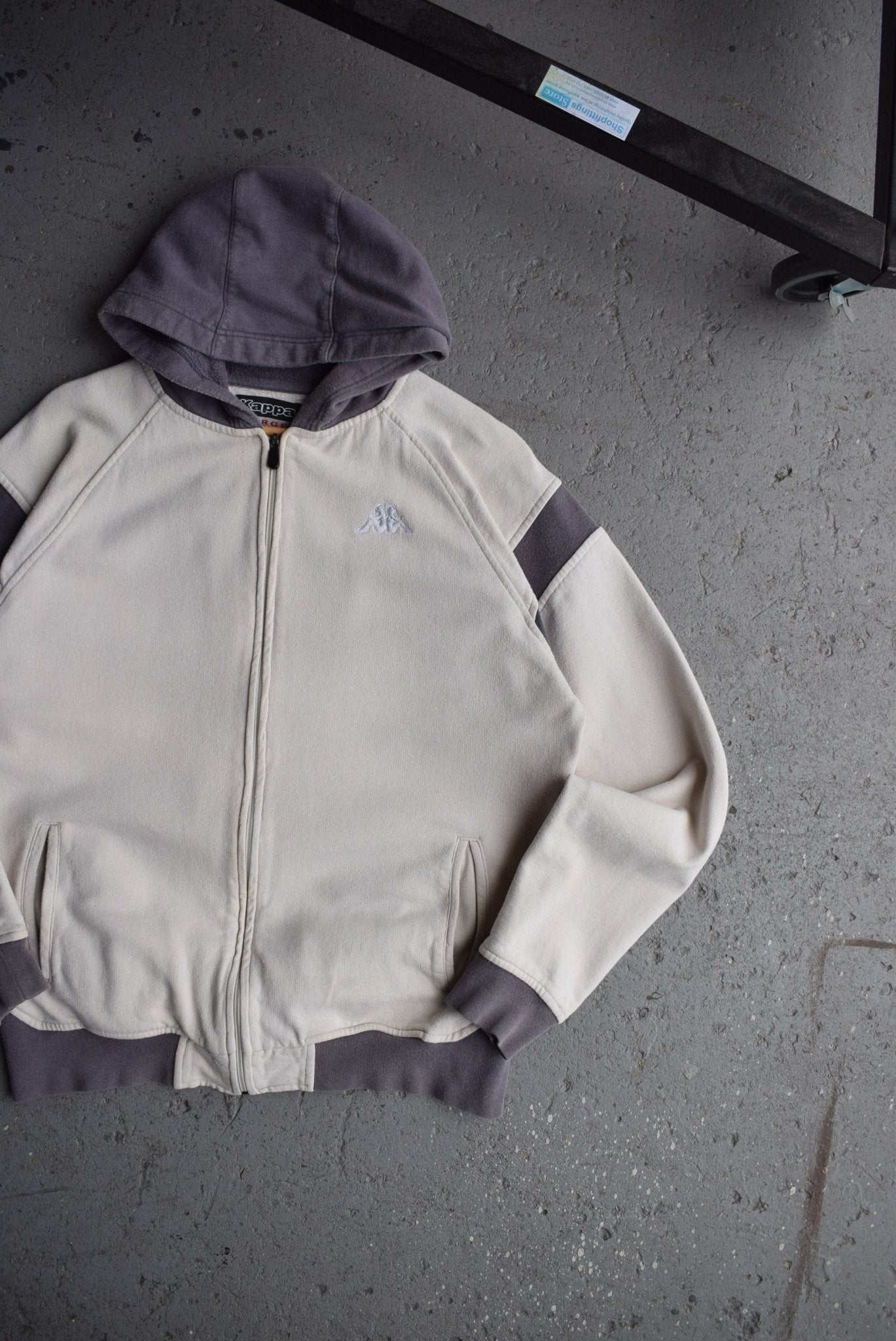 Vintage Kappa Classic Logo Embroidered Full - Zip Hoodie (M/L) - Retrospective Store