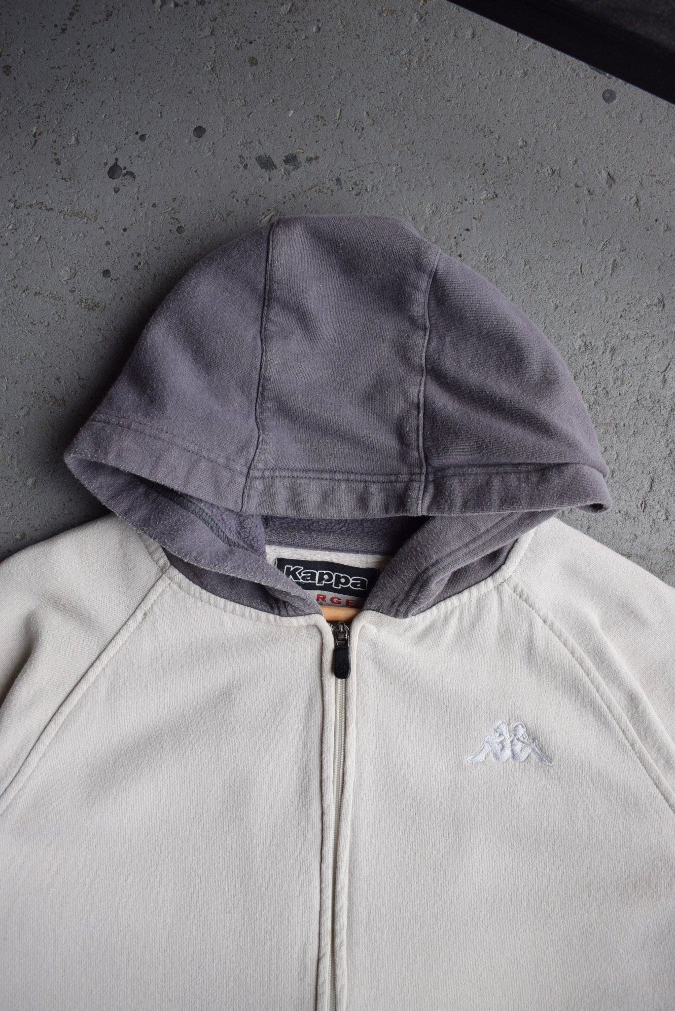 Vintage Kappa Classic Logo Embroidered Full - Zip Hoodie (M/L) - Retrospective Store