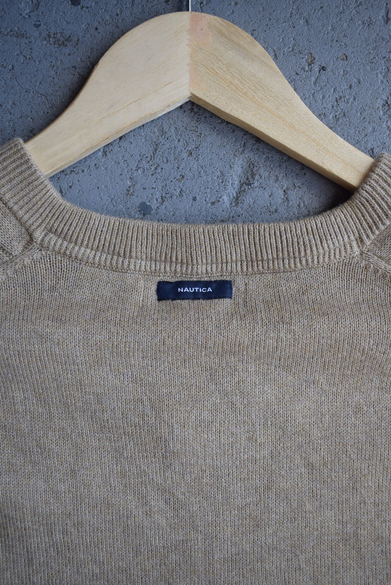 Vintage Nautica Classic Logo Embroidered Cable Knit Vest (XL) - Retrospective Store