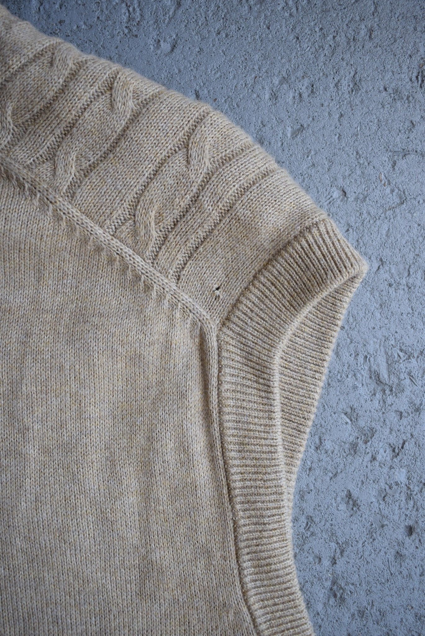 Vintage Nautica Classic Logo Embroidered Cable Knit Vest (XL) - Retrospective Store