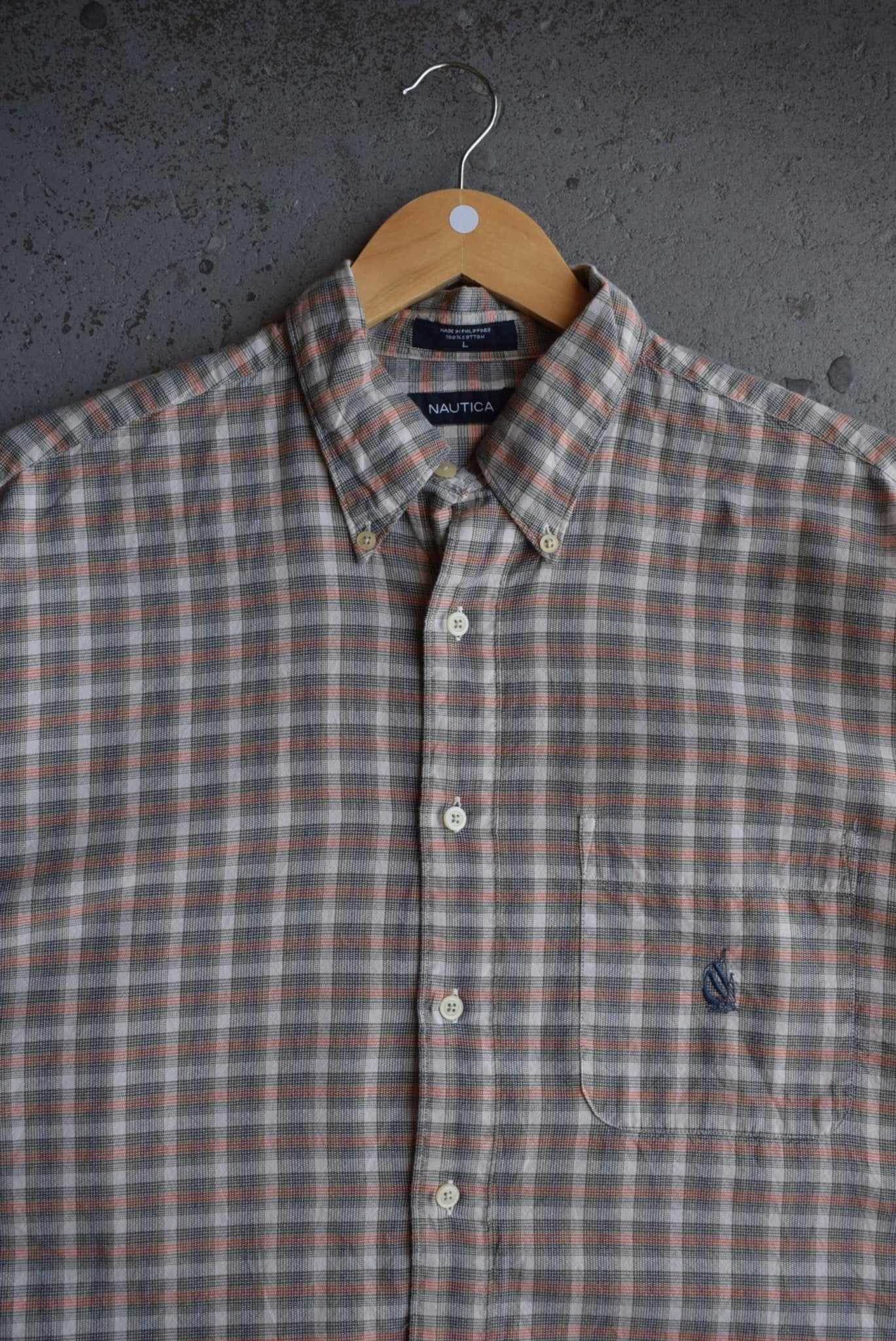 Vintage Nautica Cropped Button Up (L) - Retrospective Store