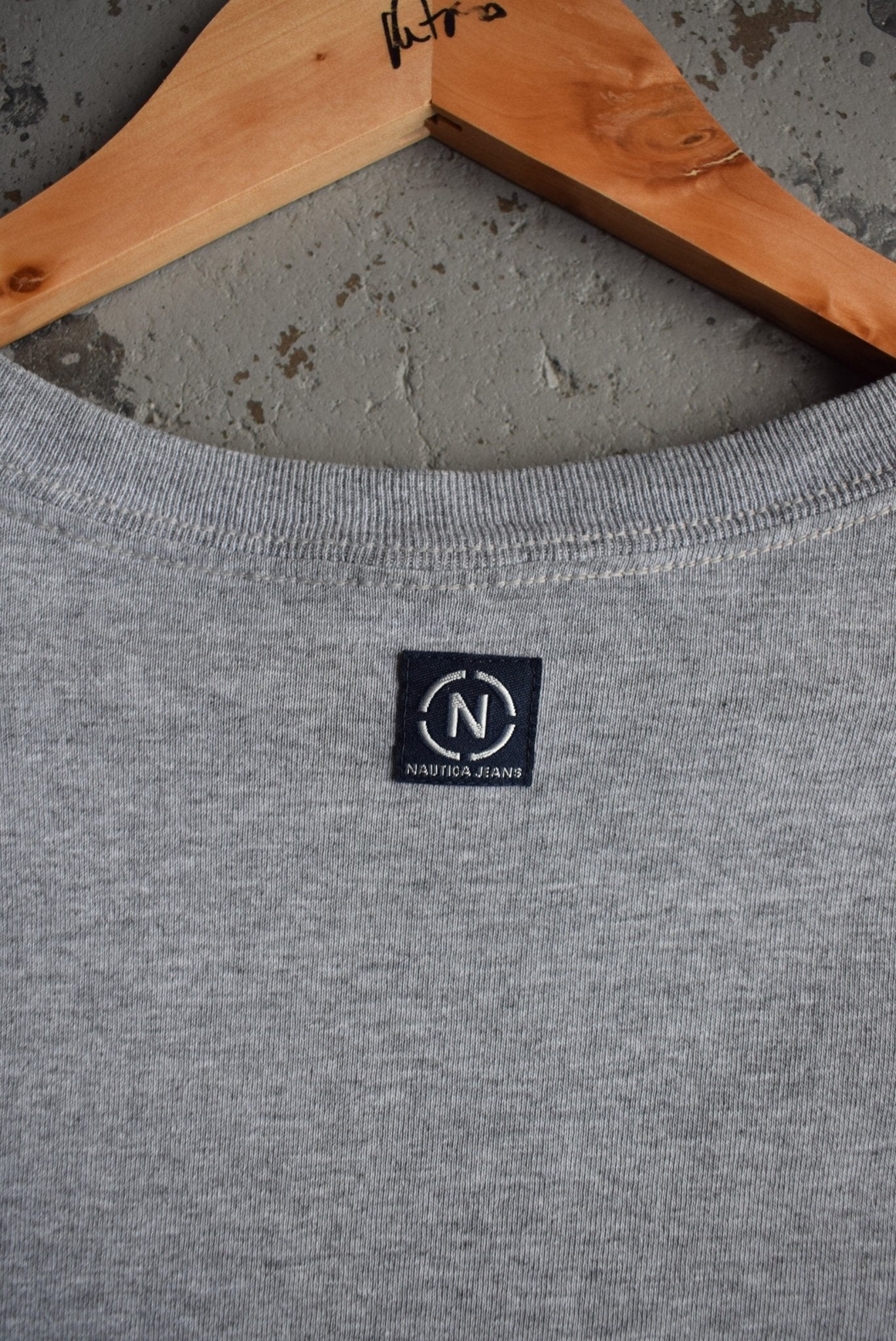 Vintage Nautica Jeans Spellout Tee (XL) - Retrospective Store