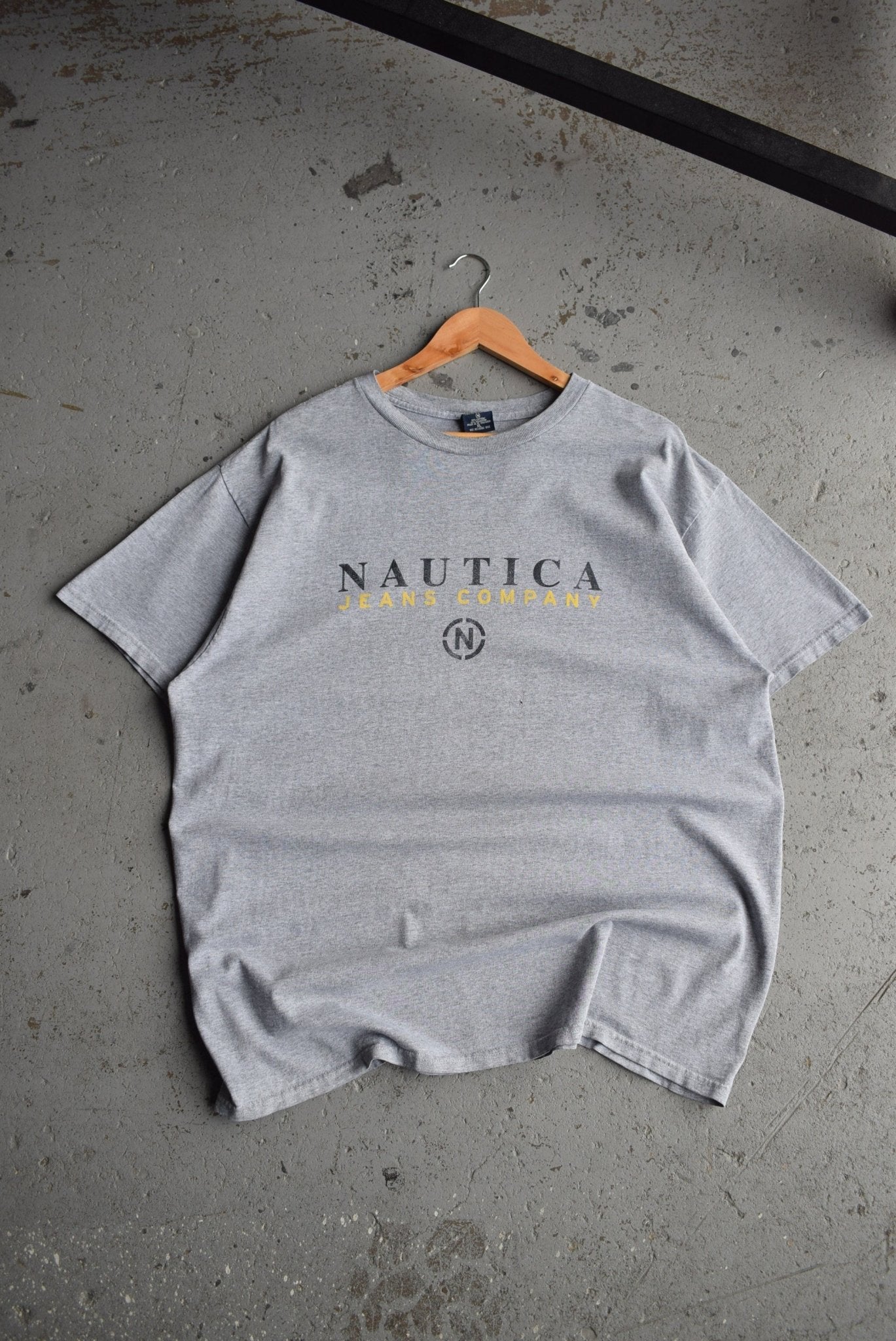 Vintage Nautica Jeans Spellout Tee (XL) - Retrospective Store