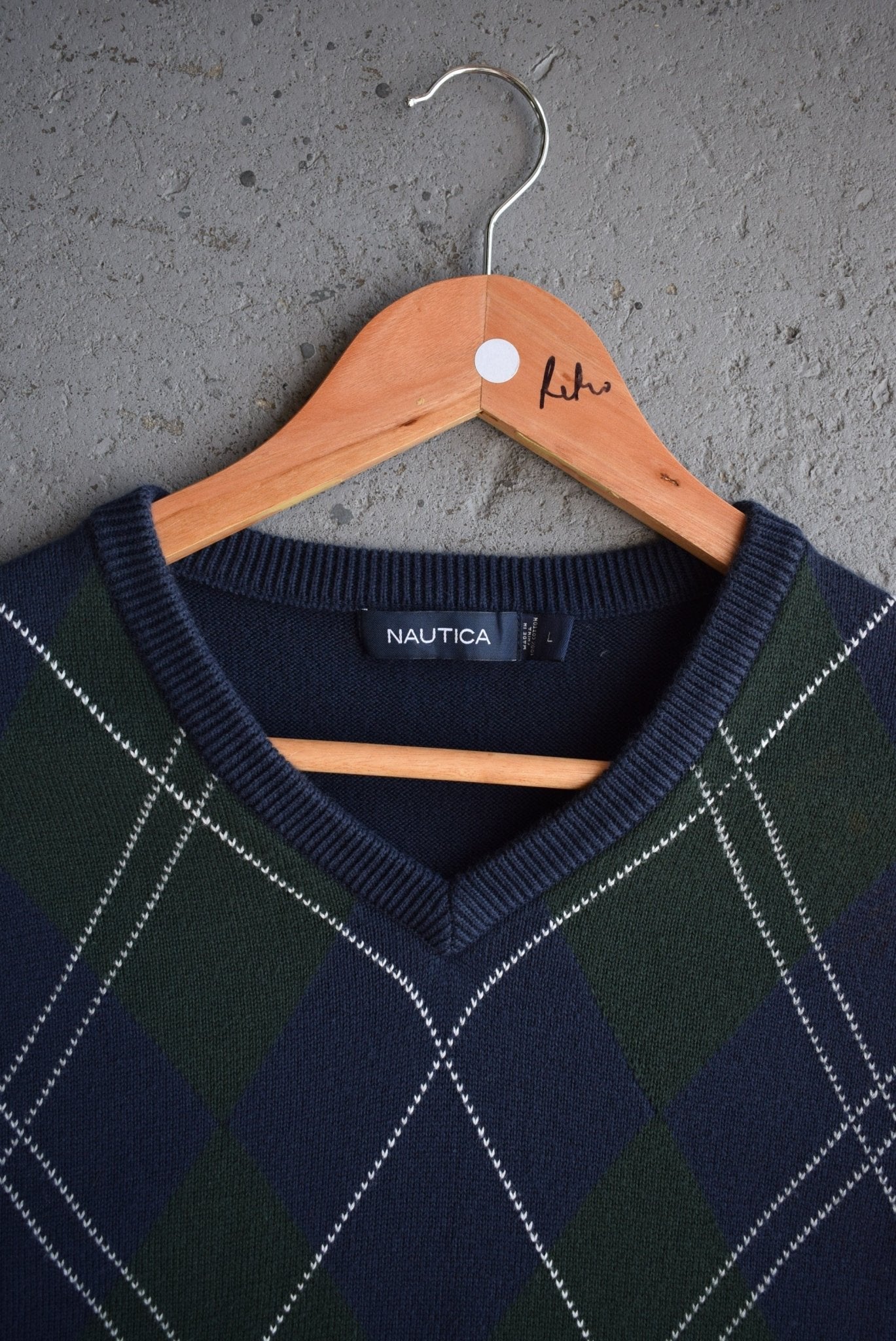 Vintage Nautica Knitted Vest (M/L) - Retrospective Store