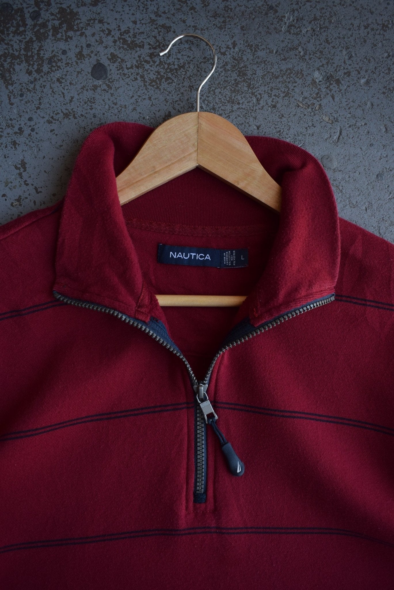 Vintage Nautica Quarter Zip Sweater (L) - Retrospective Store