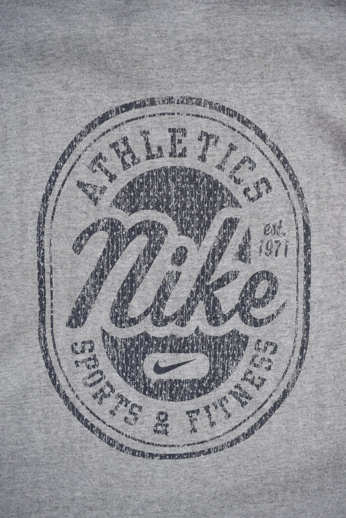 Vintage Nike Athletics Spellout Tee (L) - Retrospective Store