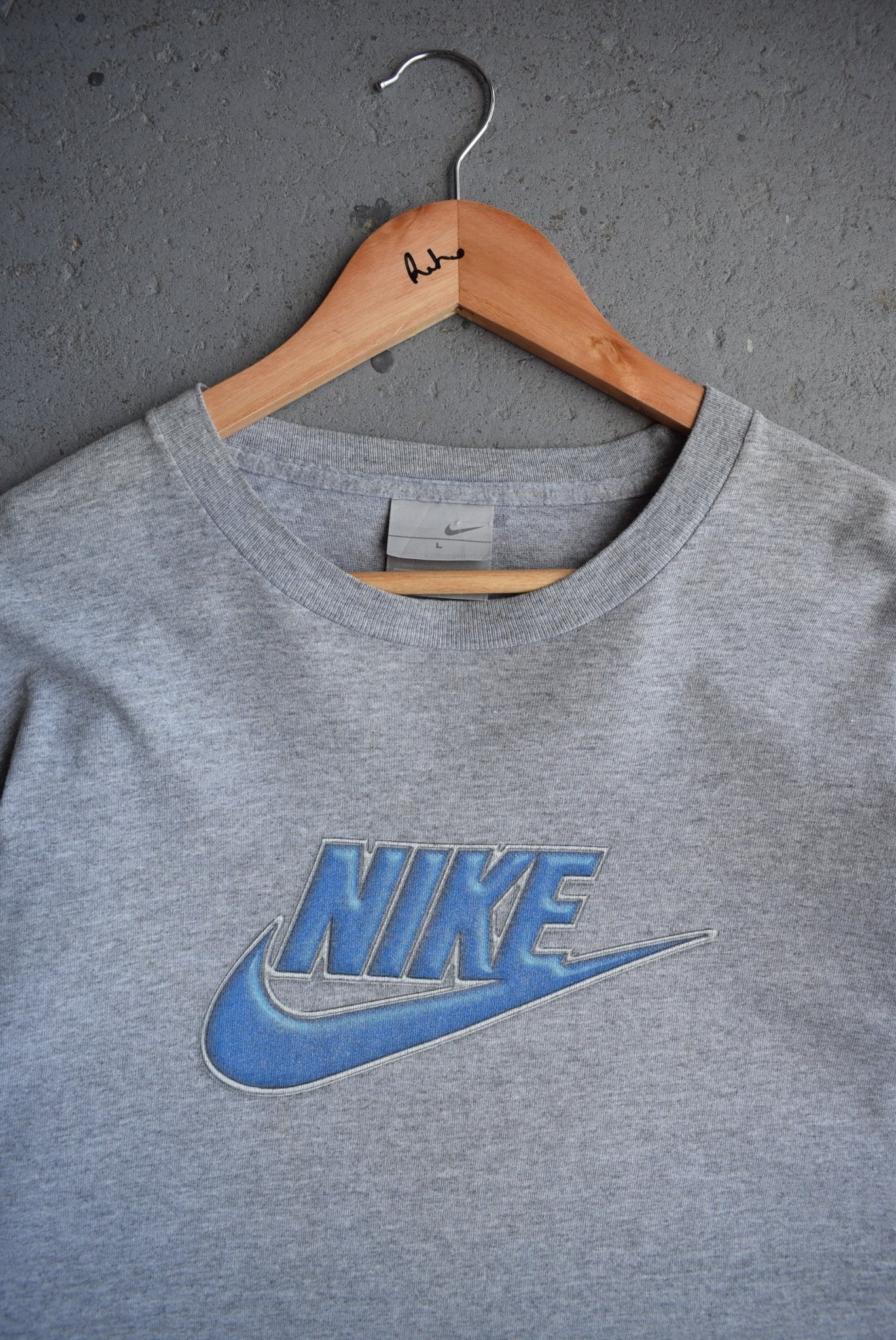 Vintage Nike Spellout Long Sleeve Tee (L) - Retrospective Store