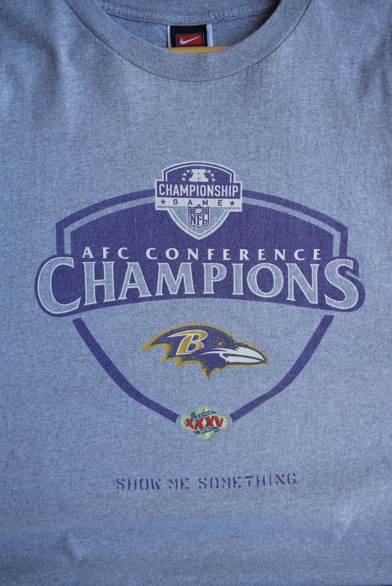 Vintage Nike x NFL Baltimore Ravens AFC champions Tee (XL) - Retrospective Store