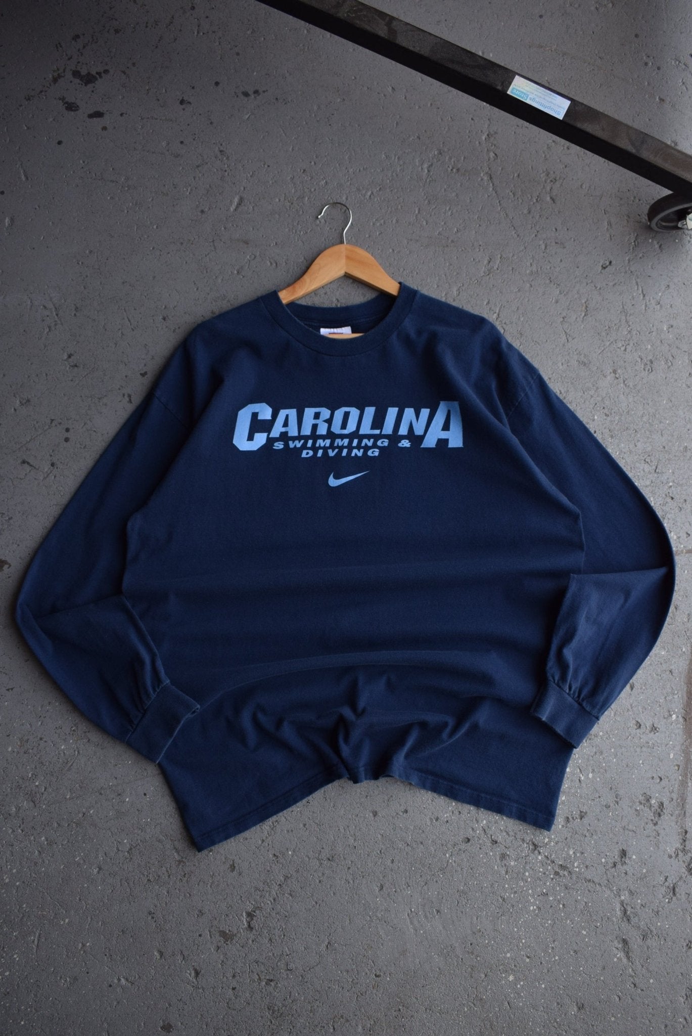 Vintage Nike x University of North Carolina Swimming & Diving Long Sleeve Tee (XL) - Retrospective Store
